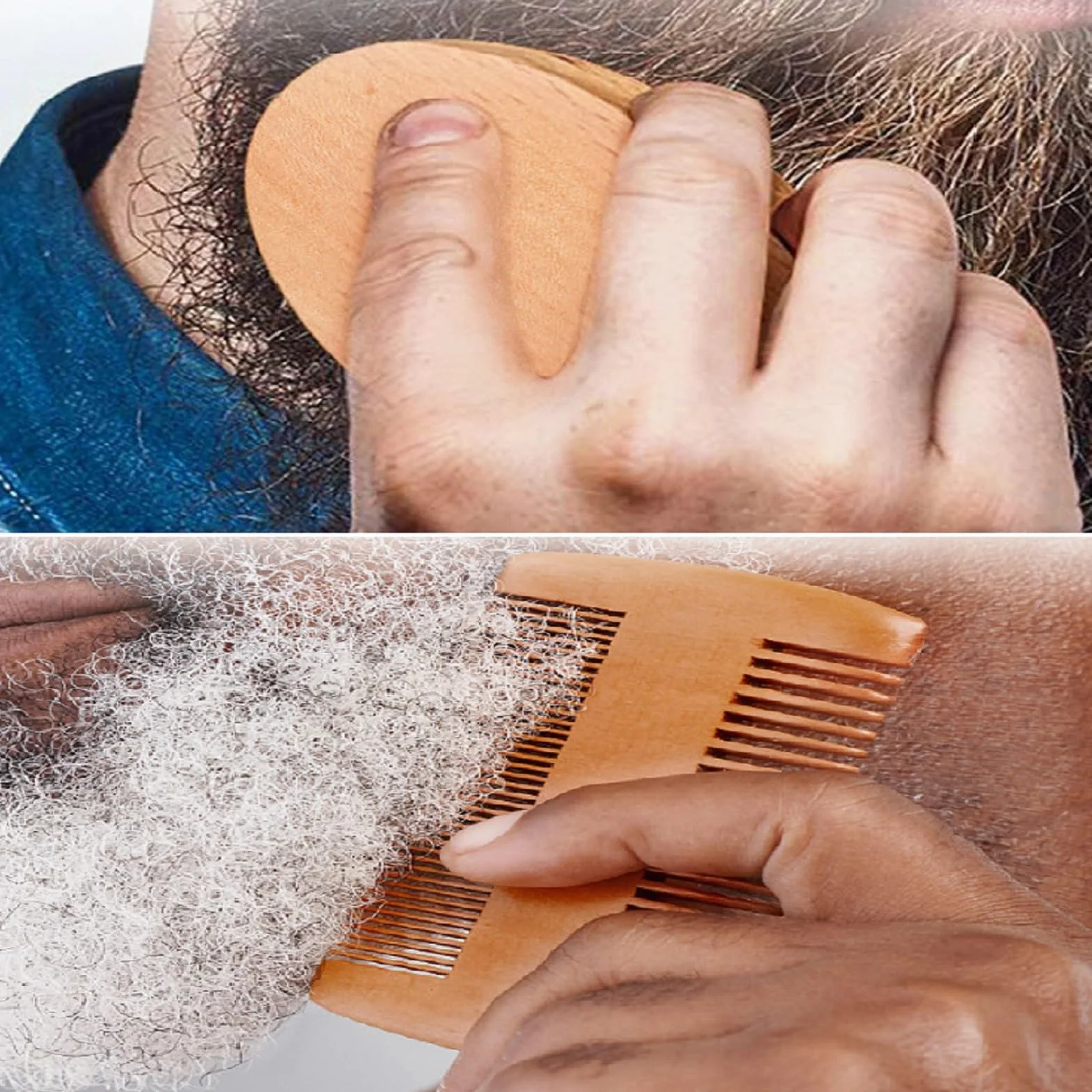 Zestaw grzebienia i szczotki do brody, szczotka do brody z włosiem z dzika, grzebień do brody dla mężczyzn, szczotka do brody z drewna i grzebień do brody, Beard Comb, szczotka do brody dla mężczyzn
