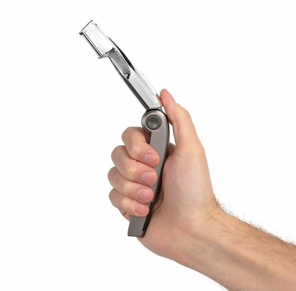 Remington Heritage MPT1000 elektryczna brzytwa do brody, precyzyjne ostrze, kompaktowa, na baterie, srebrny