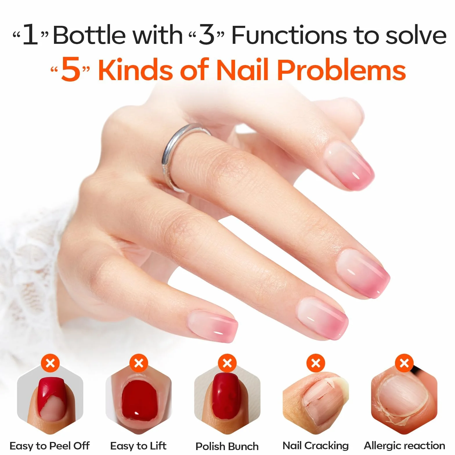 Modelones Primer do paznokci 3-w-1 15ml Witamina A+ E Keratyna Odżywcza do manicure Nail Art UV