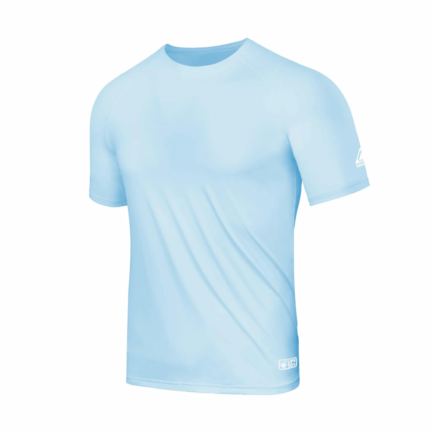 AMZSPORT Męska koszulka UV Rashguard UPF 50 koszulka z długim rękawem i koszulka z krótkim rękawem, ochrona przed słońcem, oddychająca, szybkoschnąca, ochrona przed słońcem, do wędkowania, surfowania,