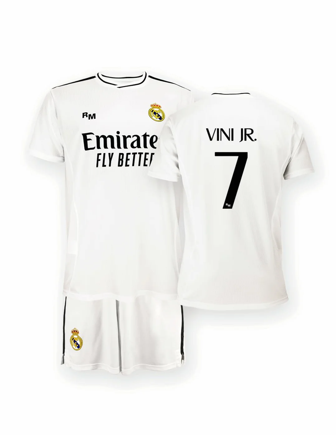 Real Madrid Dzieci Zestaw Domowy Sezon 24/25, Vini Jr., 10 Lat, Replika Z Oficjalną Licencją