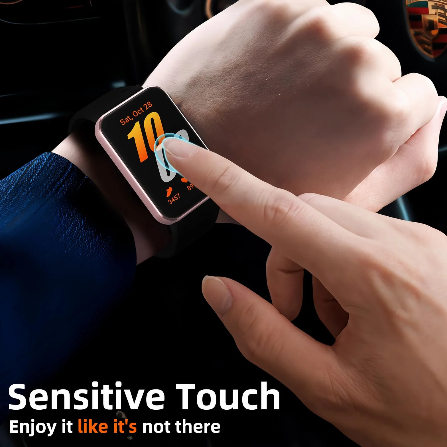 Vauki 4 sztuki folii ochronnej do Samsung Galaxy Fit 3 ochrona ekranu, ochrona przed kurzem, miękka folia TPU na wyświetlacz bez pęcherzyków powietrza, łatwa instalacja, przezroczysta, odporna na