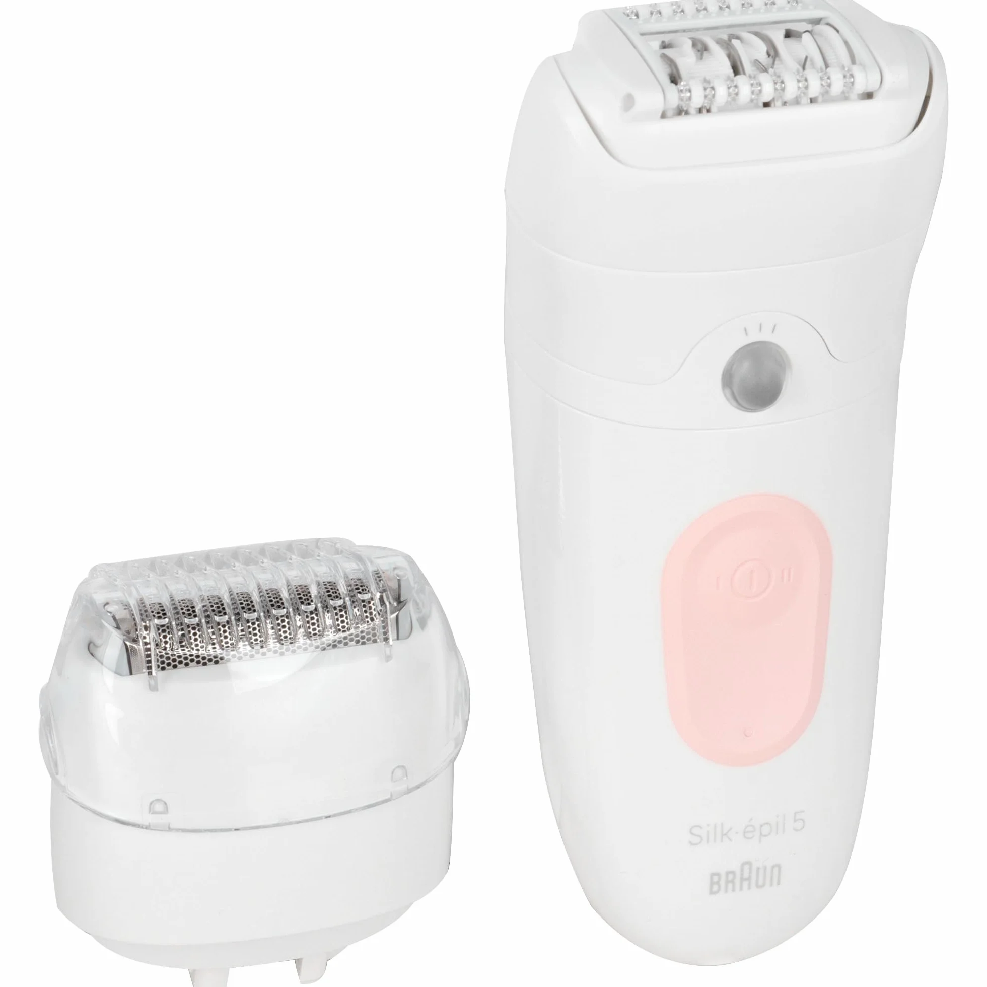 Braun Silk-épil 5 depilator wodoszczelny z głowicą do golenia i trymera biały/różowy