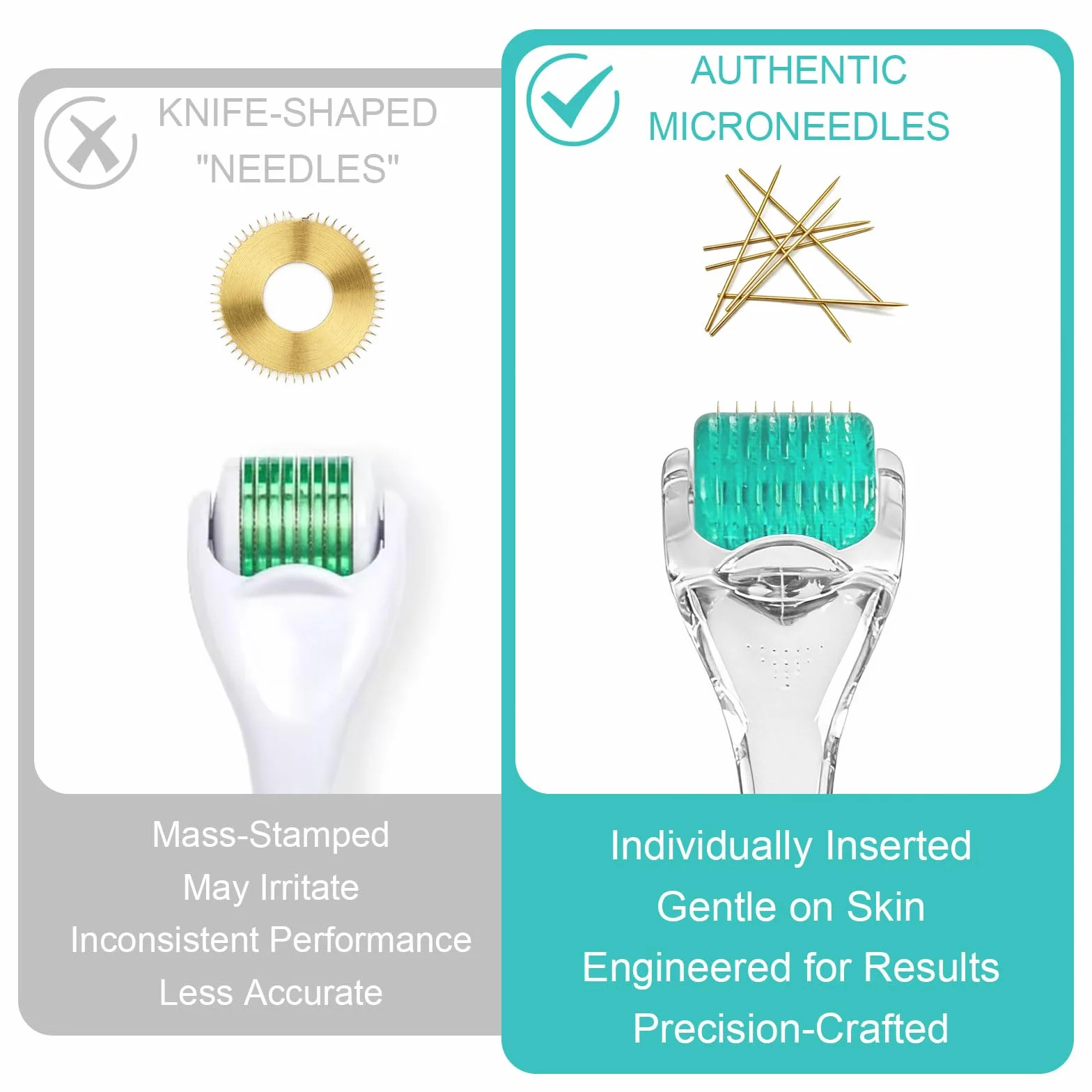 Derma roller z 192 igłami, system mikroigieł, przeciwstarzeniowy, przeciw trądzikowi, rozstępom, cellulitowi, utracie skóry, wypadaniu włosów (0,5 mm)