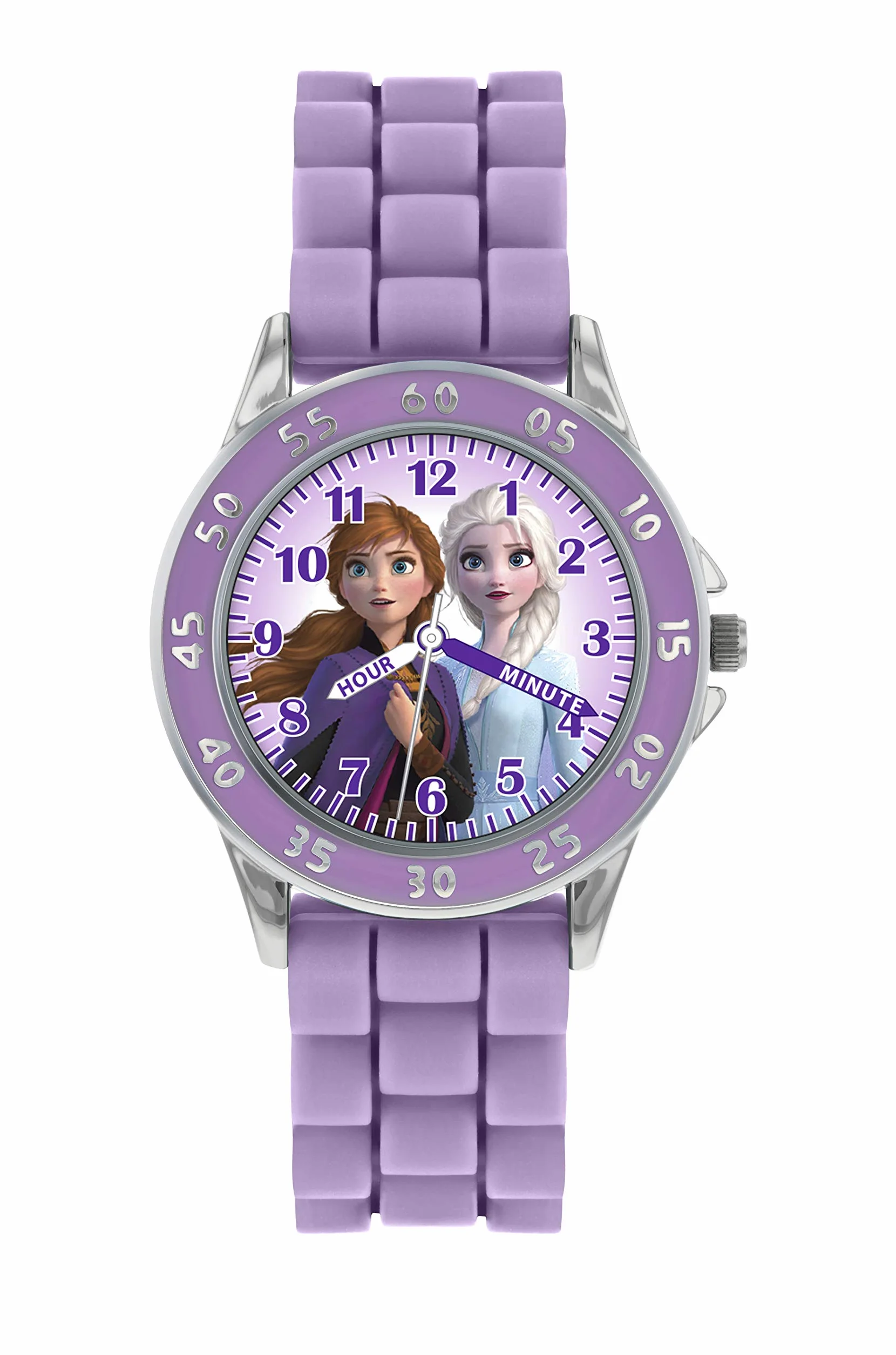 Disney Frozen Dziewczęcy analogowy zegarek kwarcowy z silikonowym paskiem FZN9505