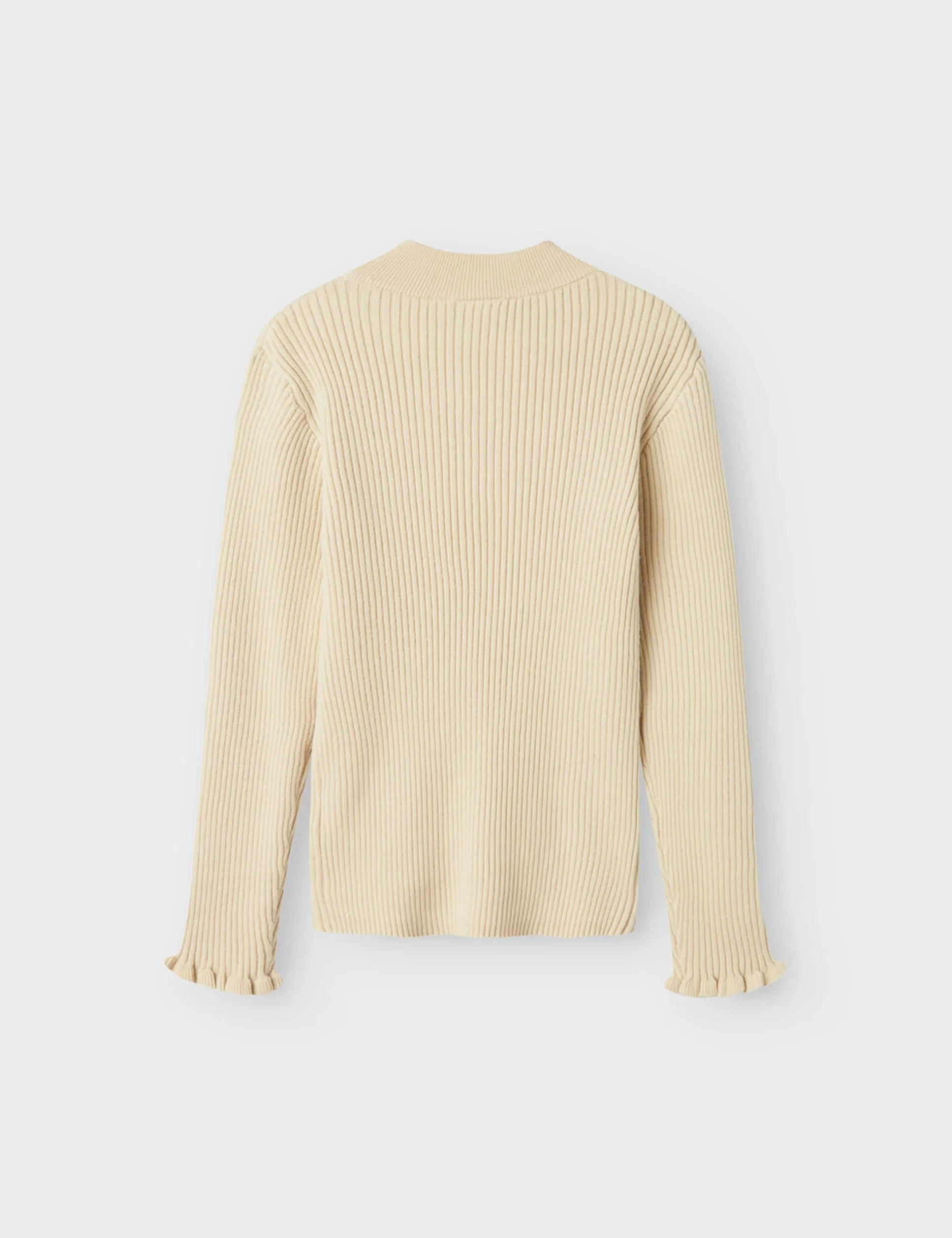 NAME IT Dziewczęcy sweter z dzianiny prążkowany, Summer Sand, 116