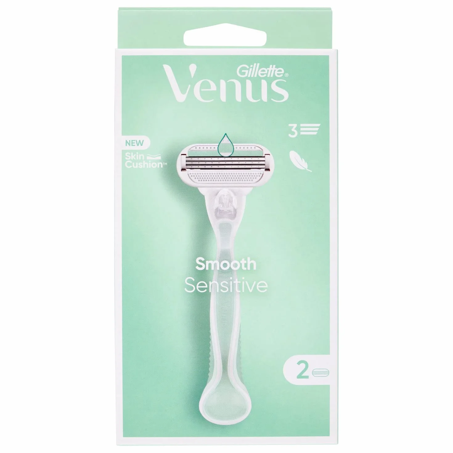 Gillette Venus Smooth Sensitive Women's Shaver with 3 Blades