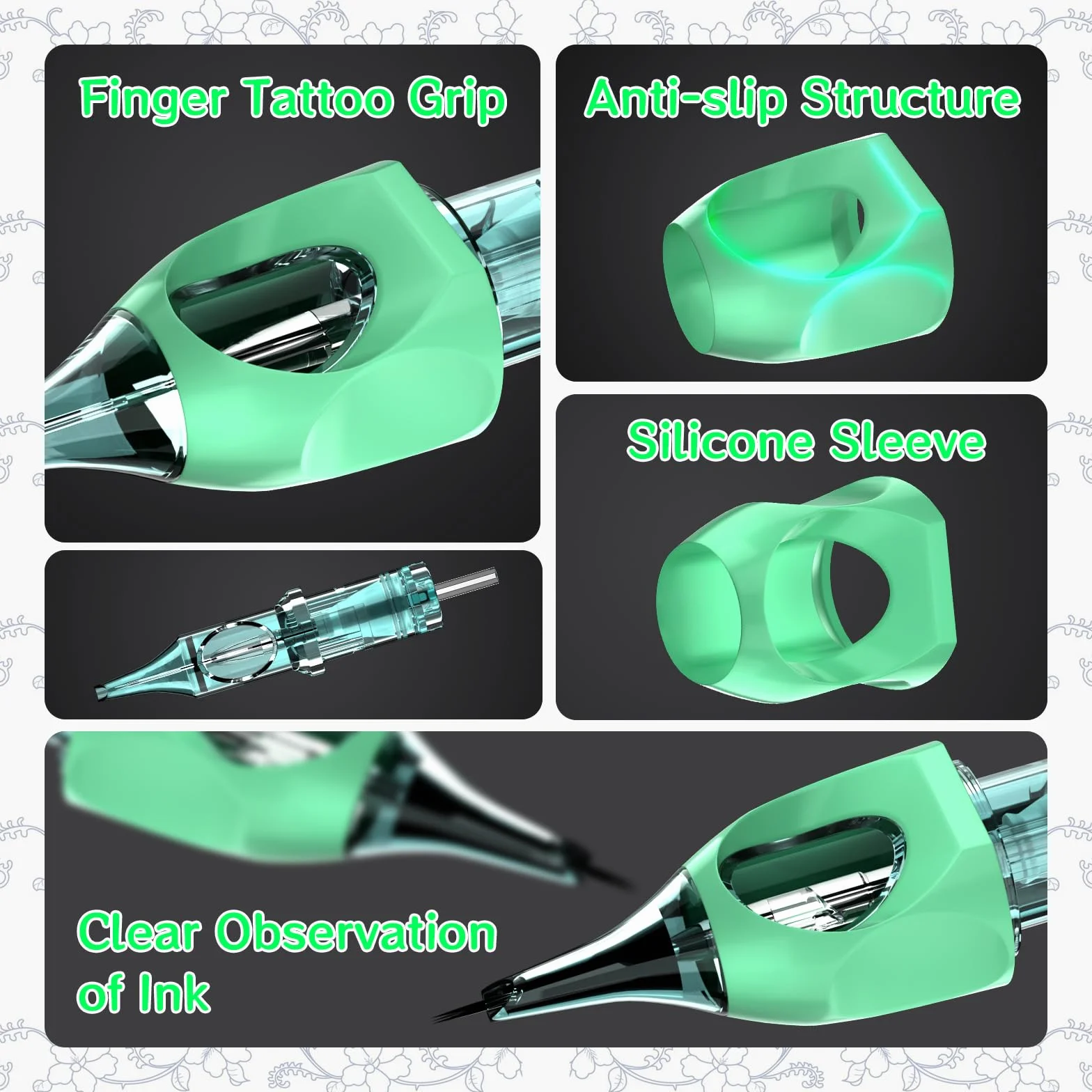 ATOMUS 9RL Tattoo Cartridge Needles 10pcs with Silicone Cover for Tattoo Machine