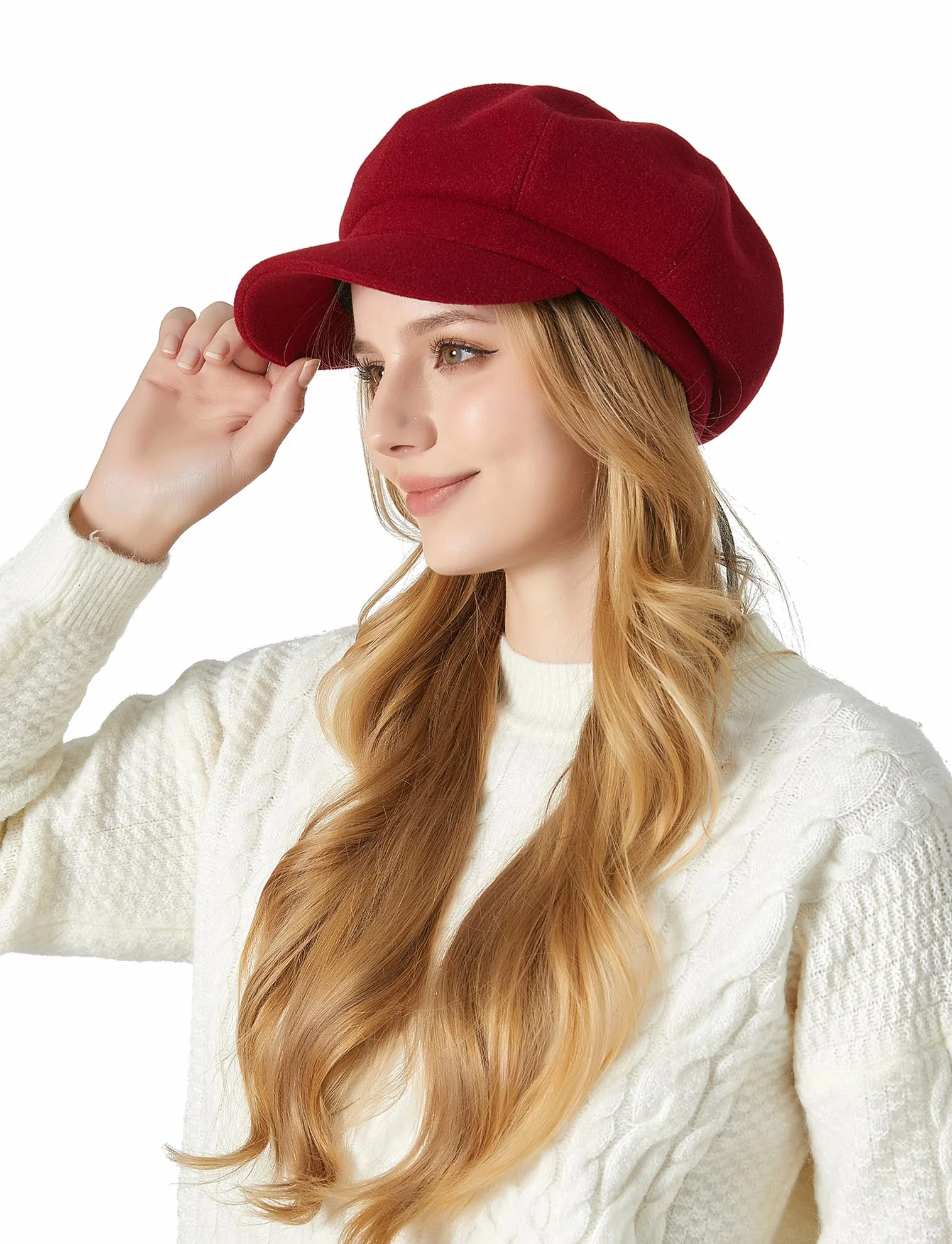 FEOYA Klasyczna damska czapka balonowa Newsboy Cap czapka z daszkiem Vintage jesień zima beret czapka malarska czapka malarska
