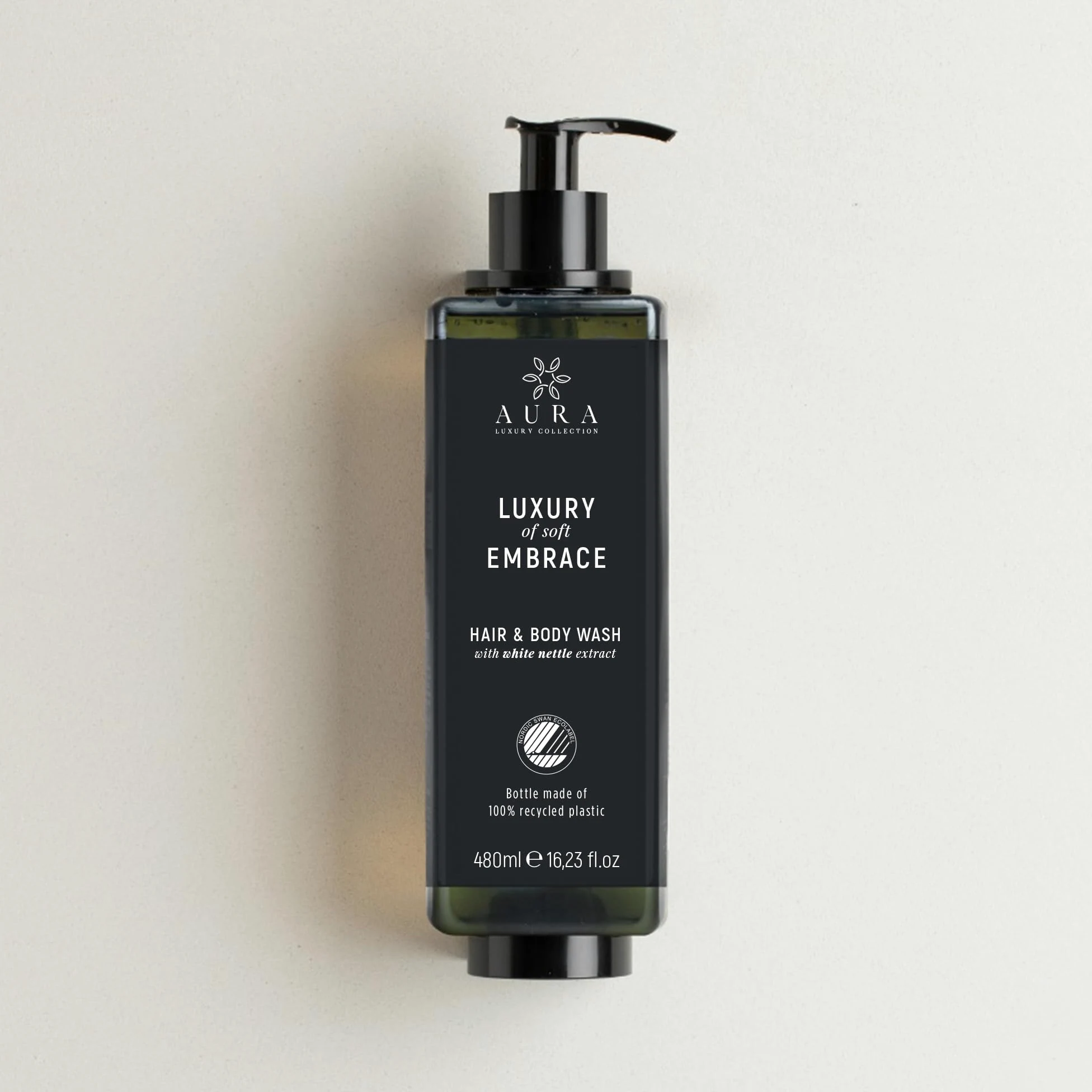 Aura Luxury Collection Szampon do kąpieli 480 ml z białej pokrzywy + uchwyt zapobiegający włamaniu! (bez uchwytu, 480 00 ml (12 szt.)