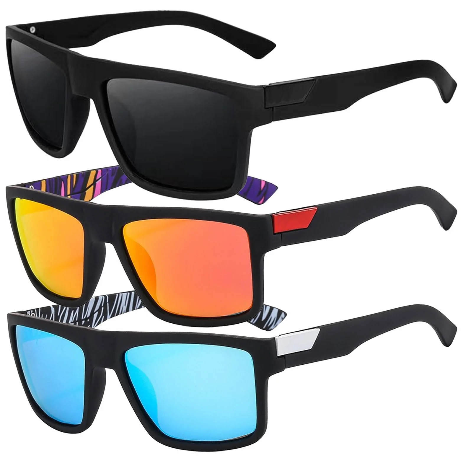 3 sztuki okulary przeciwsłoneczne męskie, polaryzowane okulary przeciwsłoneczne, okulary przeciwsłoneczne z ochroną UV400, polaryzowane okulary przeciwsłoneczne, retro okulary przeciwsłoneczne