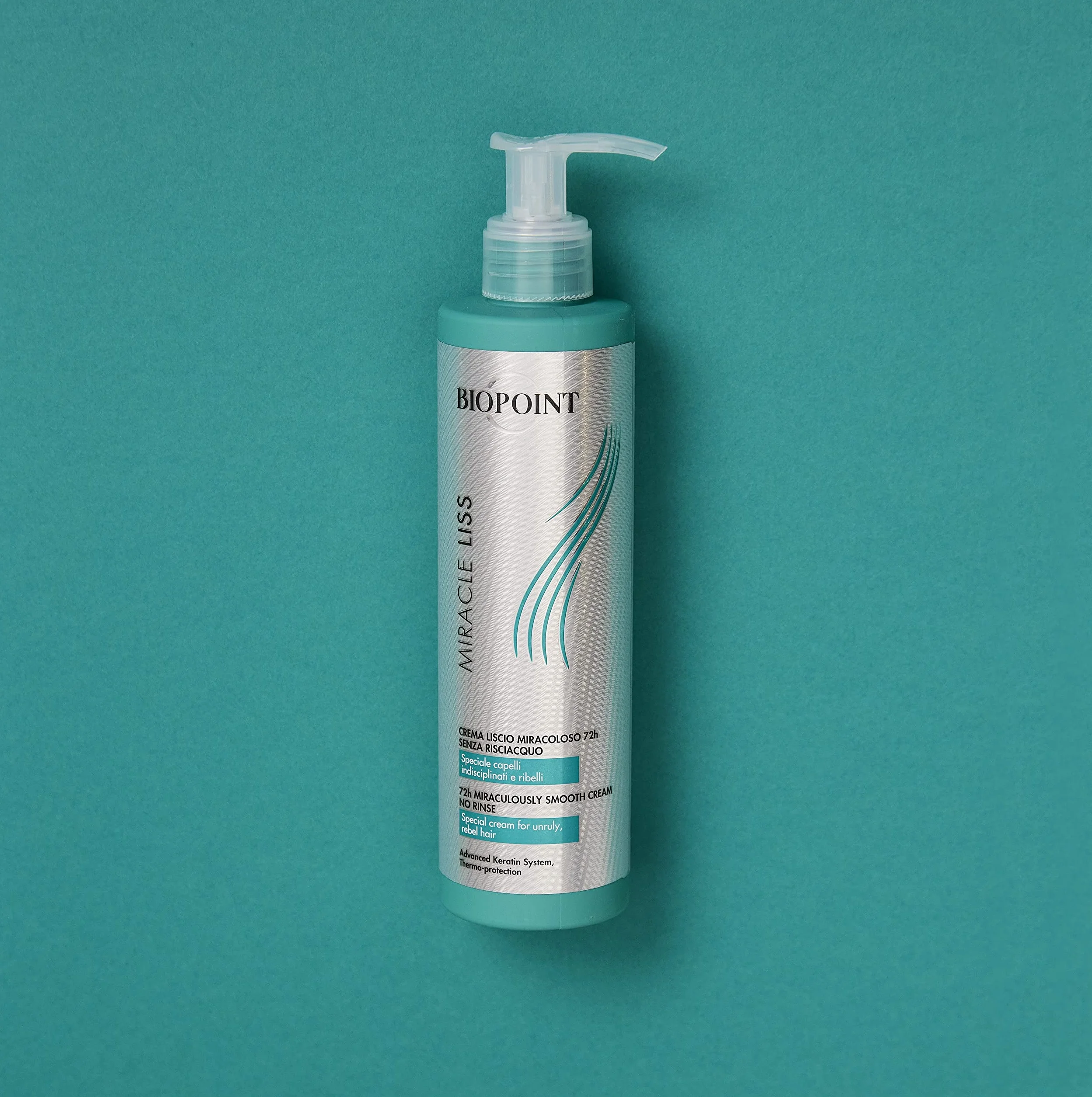 Biopoint Miracle Liss płynny krem do włosów bez spłukiwania 72 h, bardzo płynny, odżywiający i dyscyplinujący efekt puszenia się, 3 x 200 ml