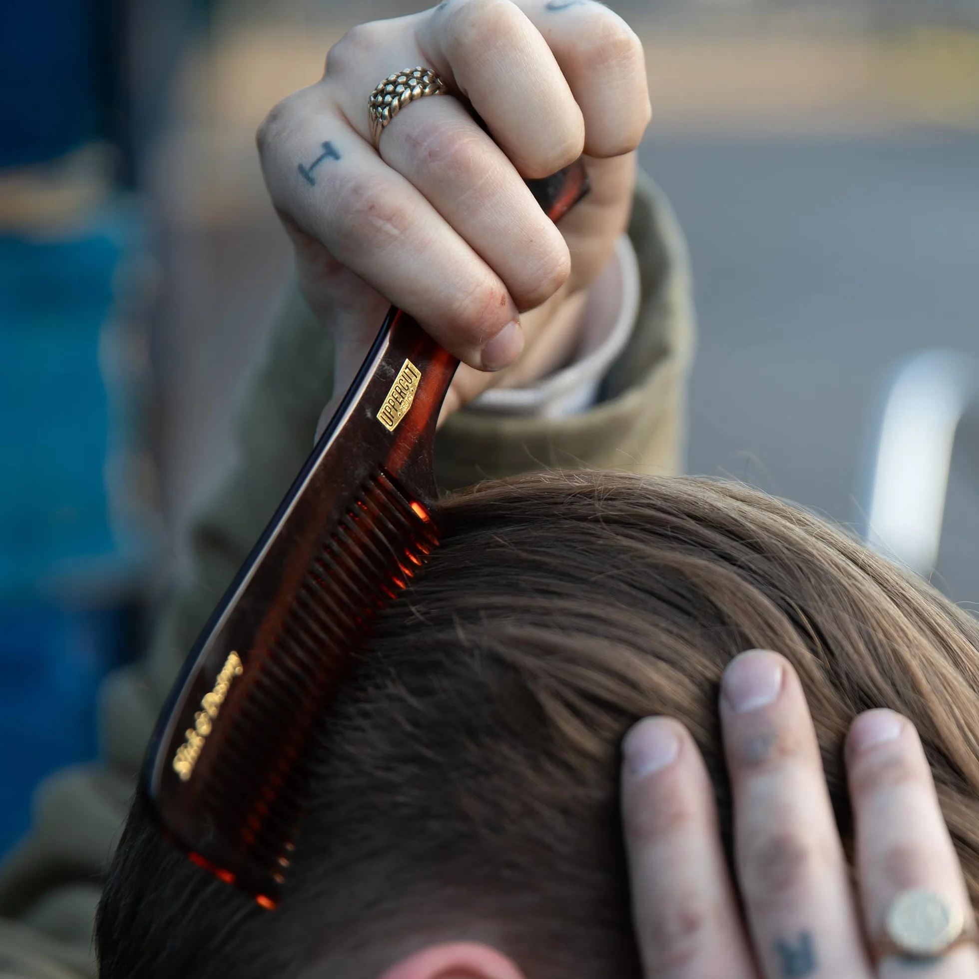 Uppercut Deluxe CT9 Styling Comb, Flat Handled Long Toothed Hair Comb for Ultimate Styling Control, Ideal for Grooming Medium to Long Hair Styles