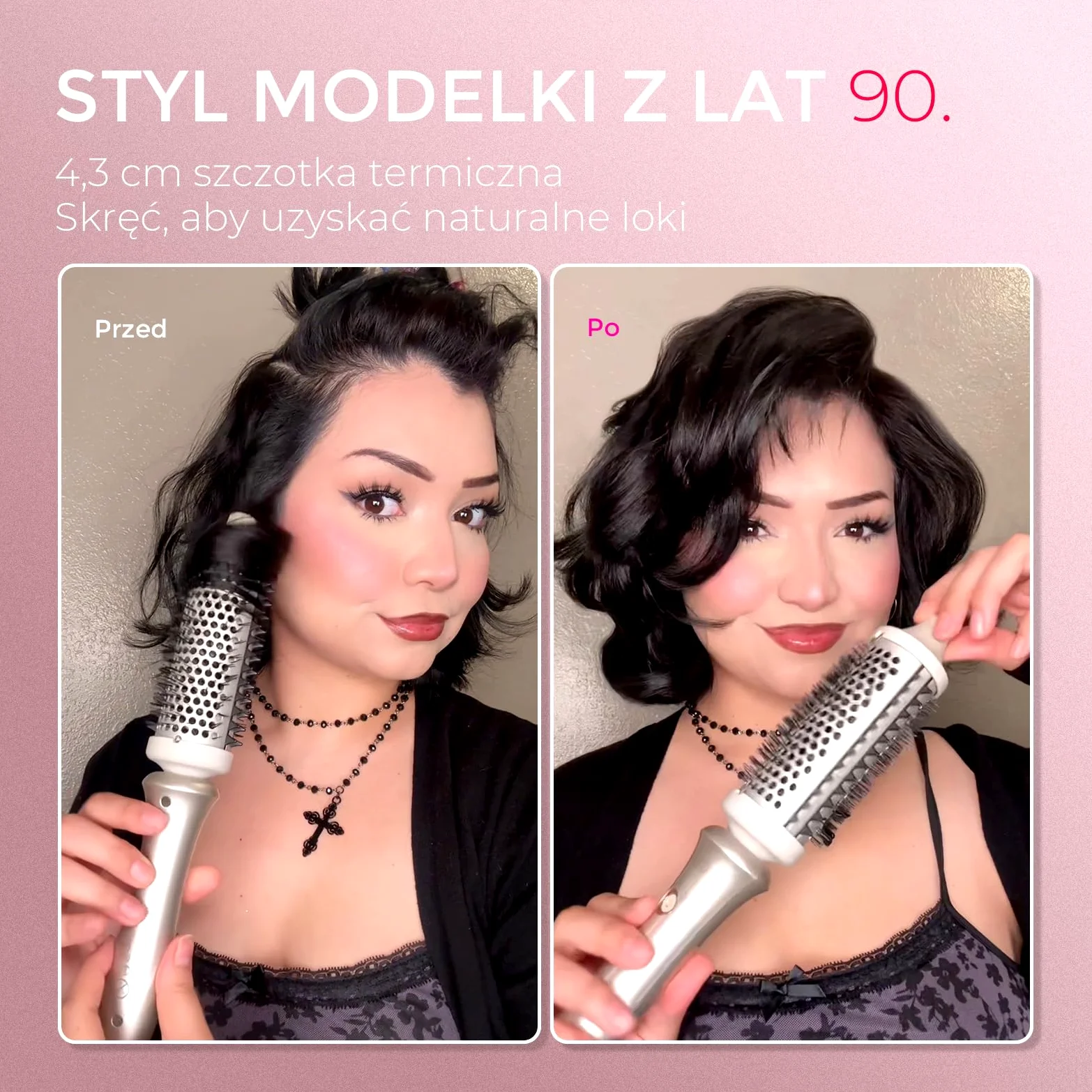 TYMO Stylux Szczotka Termiczna 43 mm do Tworzenia Naturalnych Loków