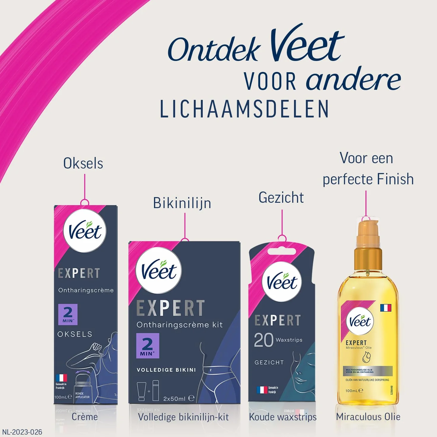 Veet EXPERT 40 pasków z zimnego wosku do depilacji ciała i nóg skóra wrażliwa