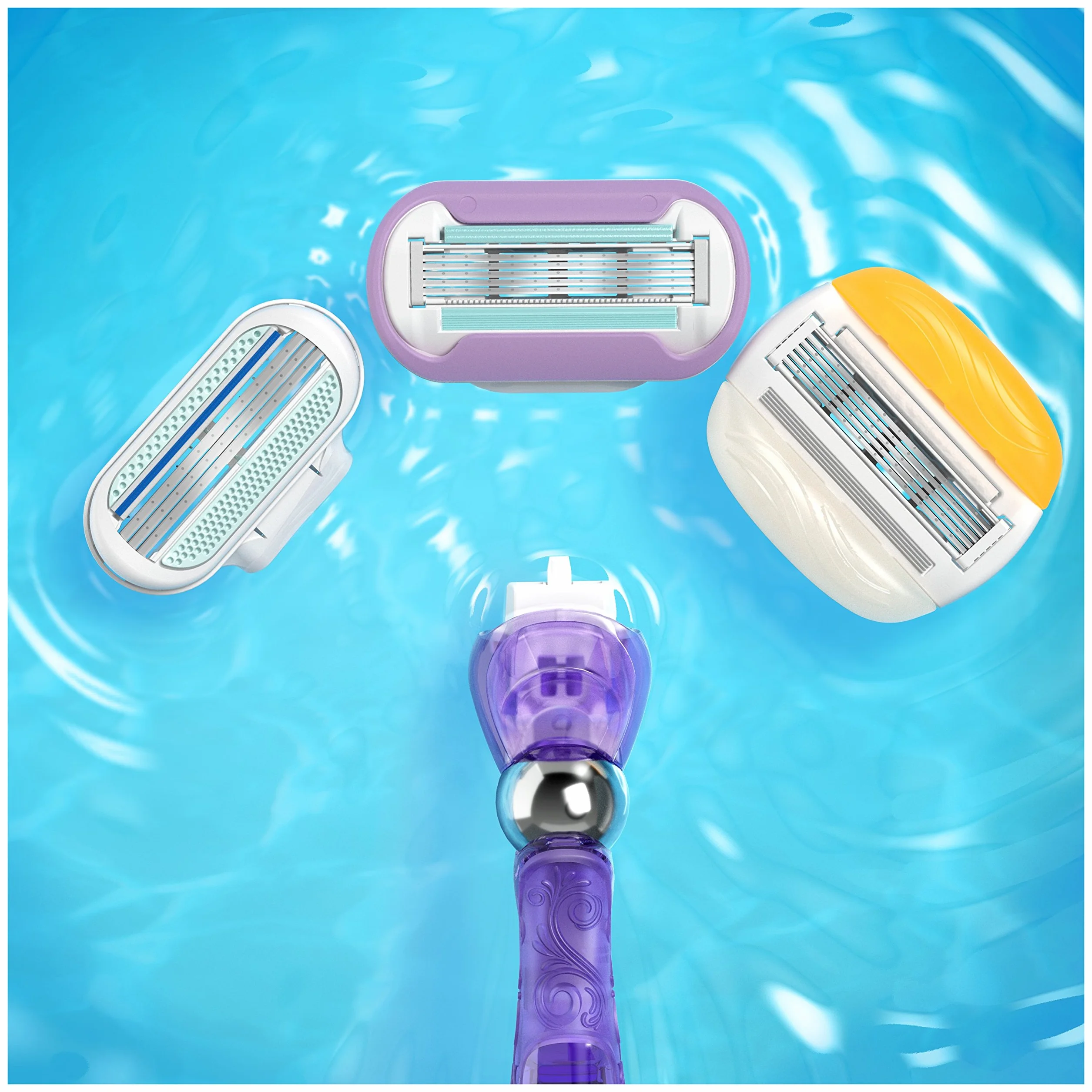 Gillette Venus Extra Smooth Swirl ostrza do golenia damskie z paskami nawilżającymi dla ochrony skóry, 3 ostrza zapasowe