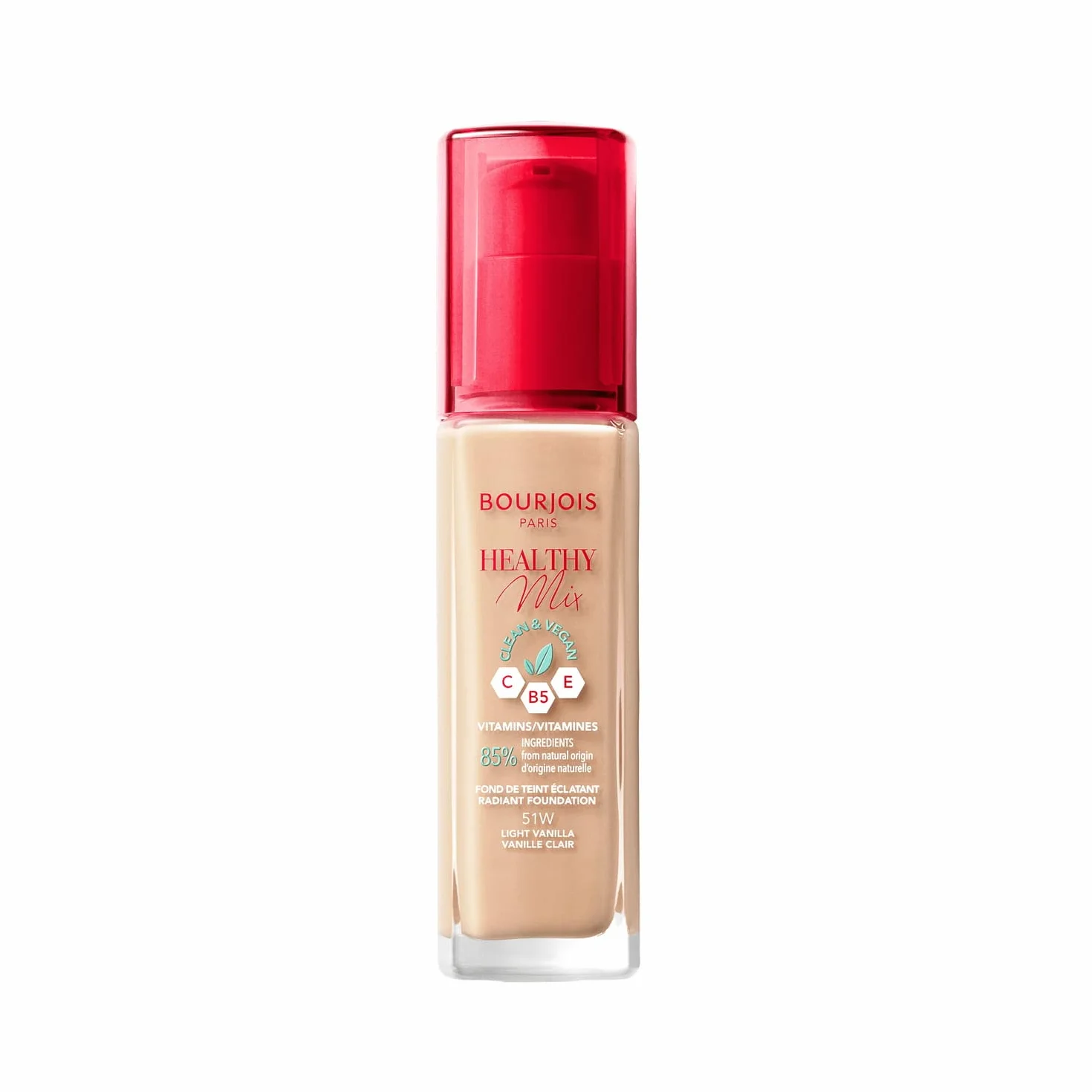 Bourjois Healthy Mix Podkład do Twarzy, 51 Light Vanilla, 30 ml