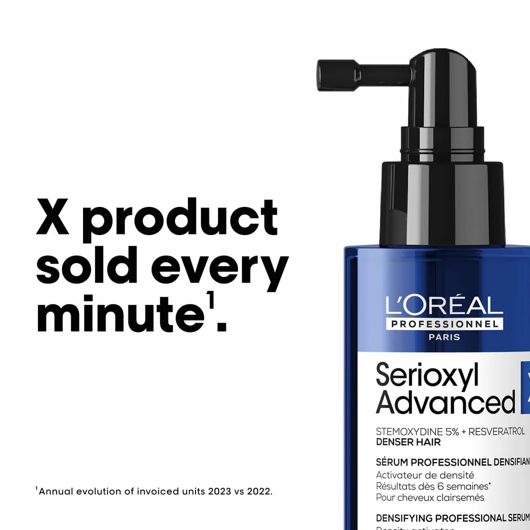 L'OREAL PROFESSIONNEL SERIOXYL ADVANCED Profesjonalne serum zagęszczające do włosów przerzedzonych 90ml