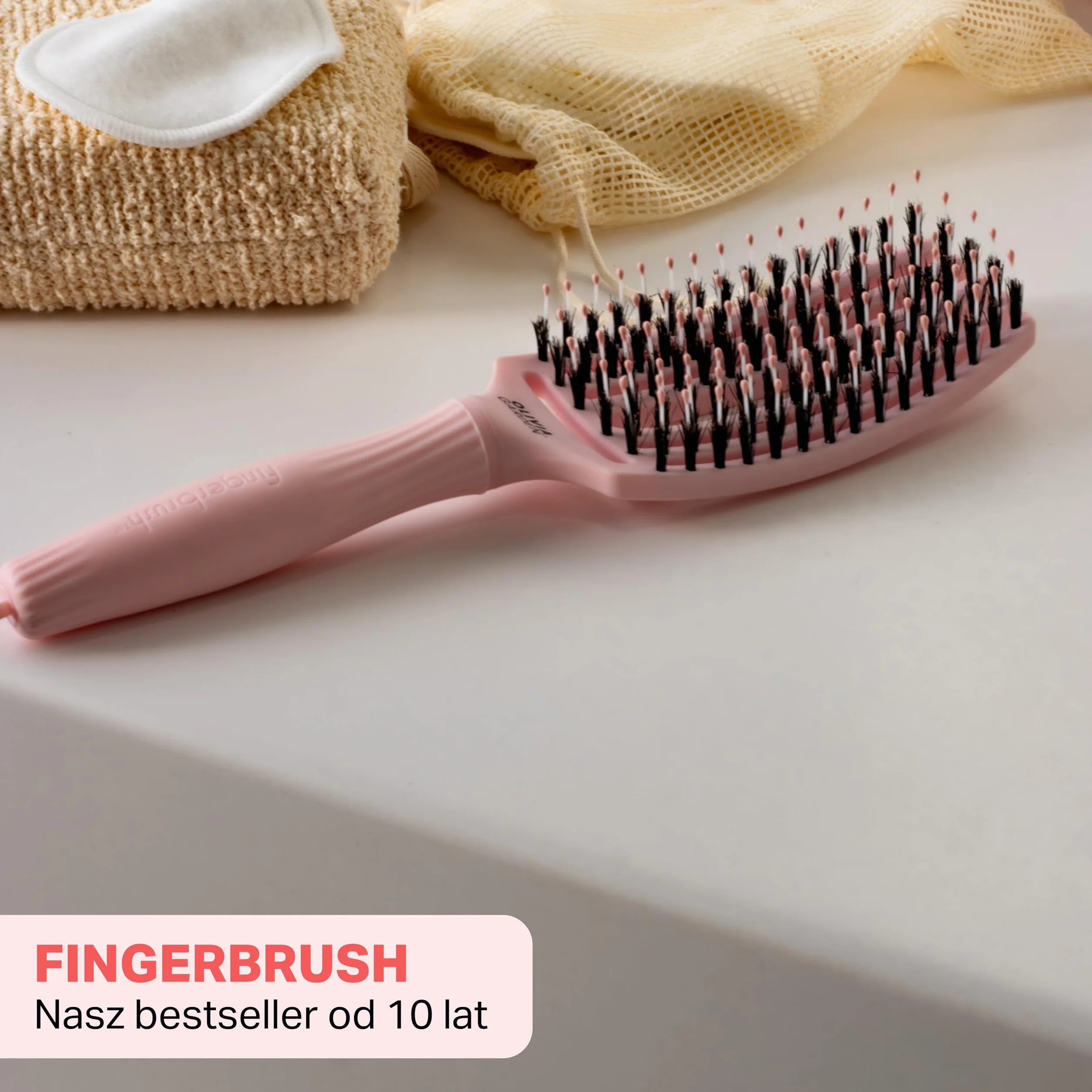 Olivia Garden Fingerbrush Care Iconic - Szczotka do rozczesywania z włosia dzika i nylonu