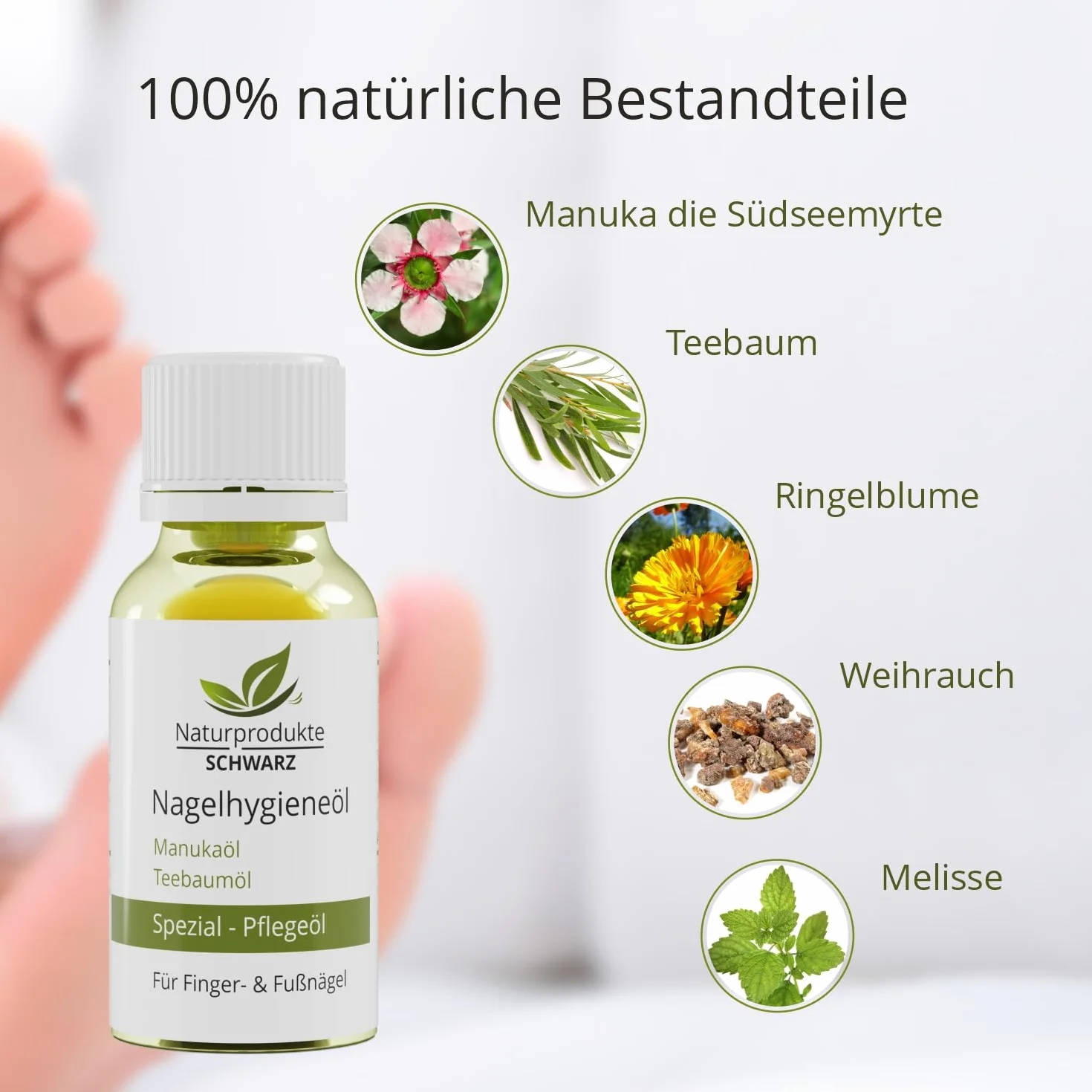 Olejek do higieny paznokci z olejkiem z drzewa herbacianego i manuka 10 ml