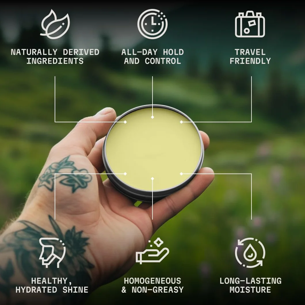 Striking Viking Beard Oil and Balm - Leave in Beard Conditioner - Tames, Styles, Softens, Moisturizes Beards and Mustache - Made with All Natural and Organic Argan and Jojobo, Olejki waniliowe