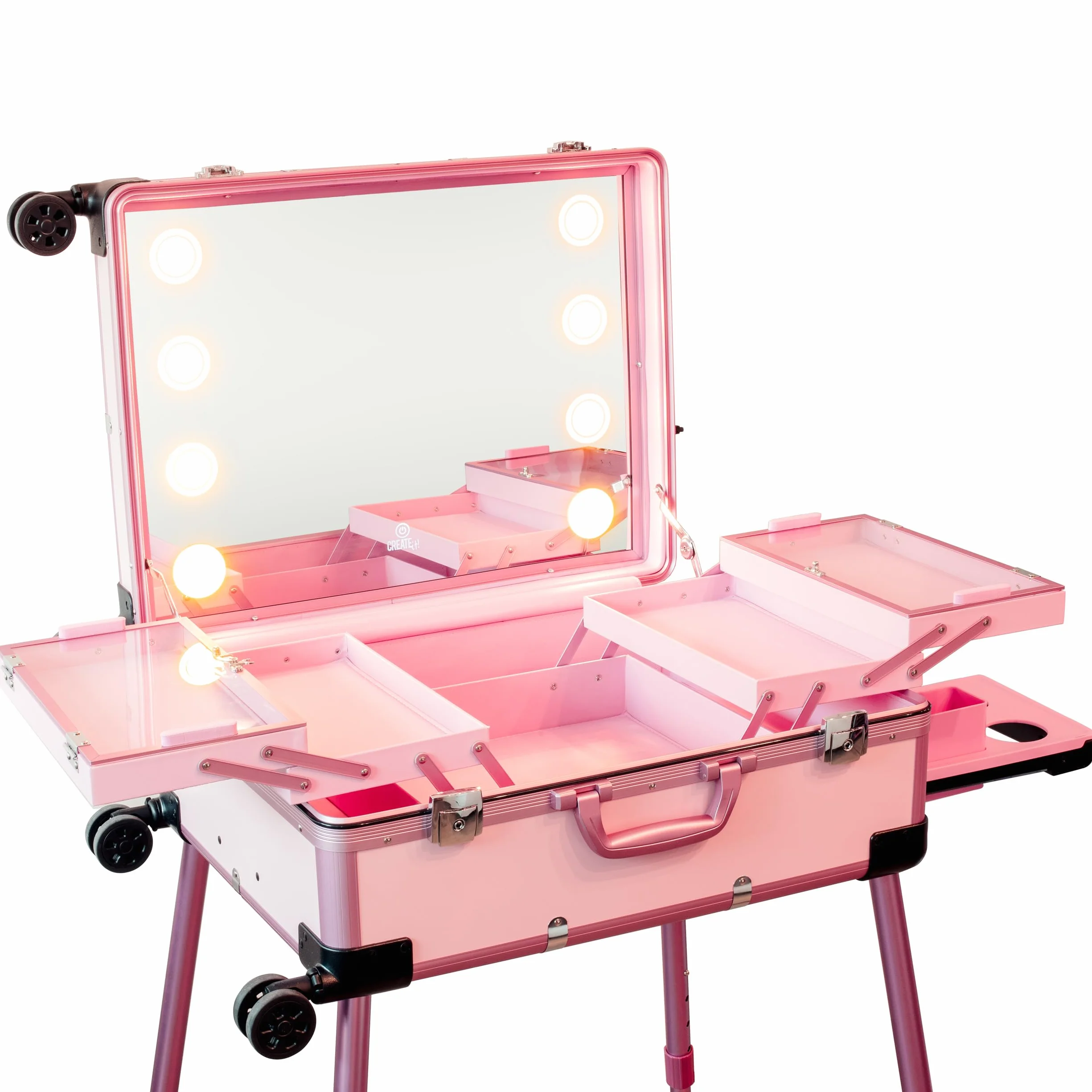 Create It! – 84536 - Makeup Artist Trolley, Rosa, Nowoczesny