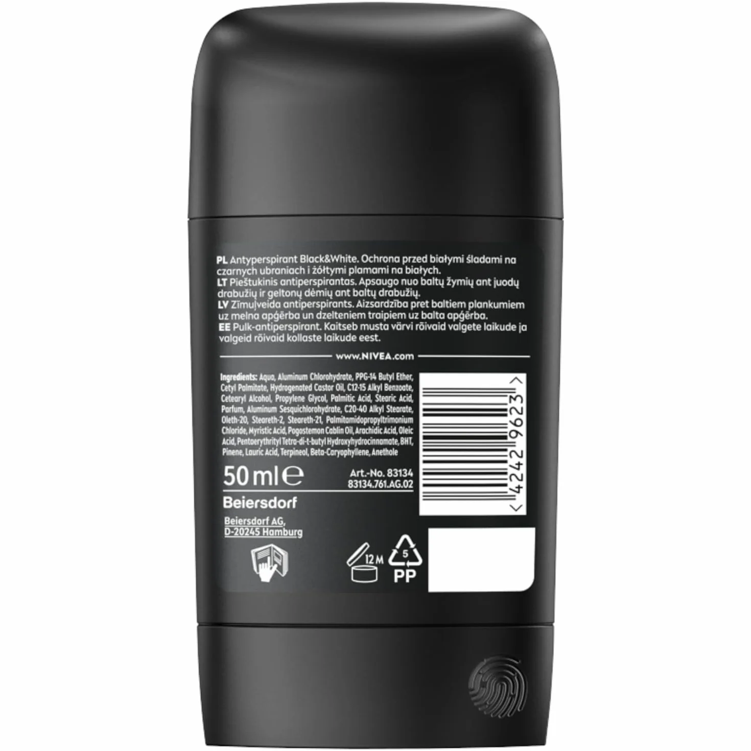NIVEA MEN Black & White Original Antyperspirant stick 50 ml