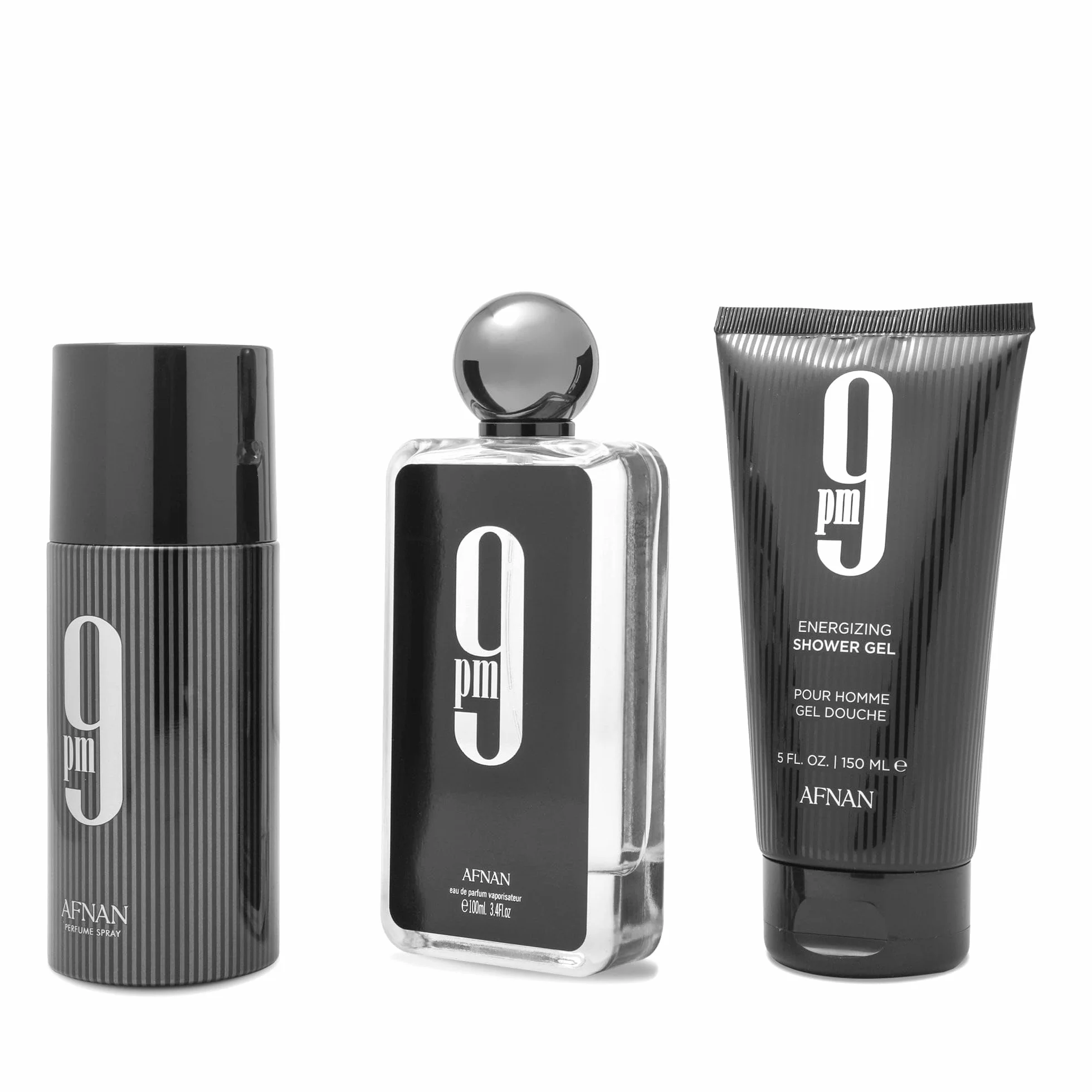 Afnan Eau de Parfum (100 ml) Spray z żelem pod prysznic i sprayem deo, perfumy dla mężczyzn i kobiet, Afnan Arabic Perfume Signature Scent, długotrwały zapach, wanilia, bursztyn, ciepły, pikantny