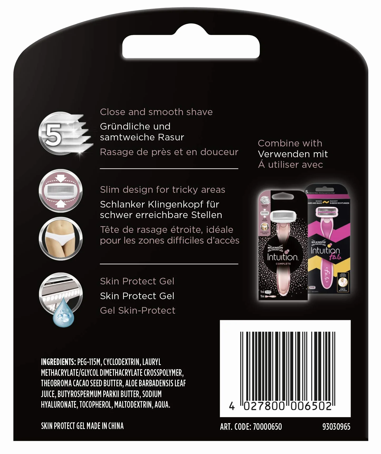 Wilkinson Sword Intuition Complete damskie ostrza do golenia, 6 sztuk