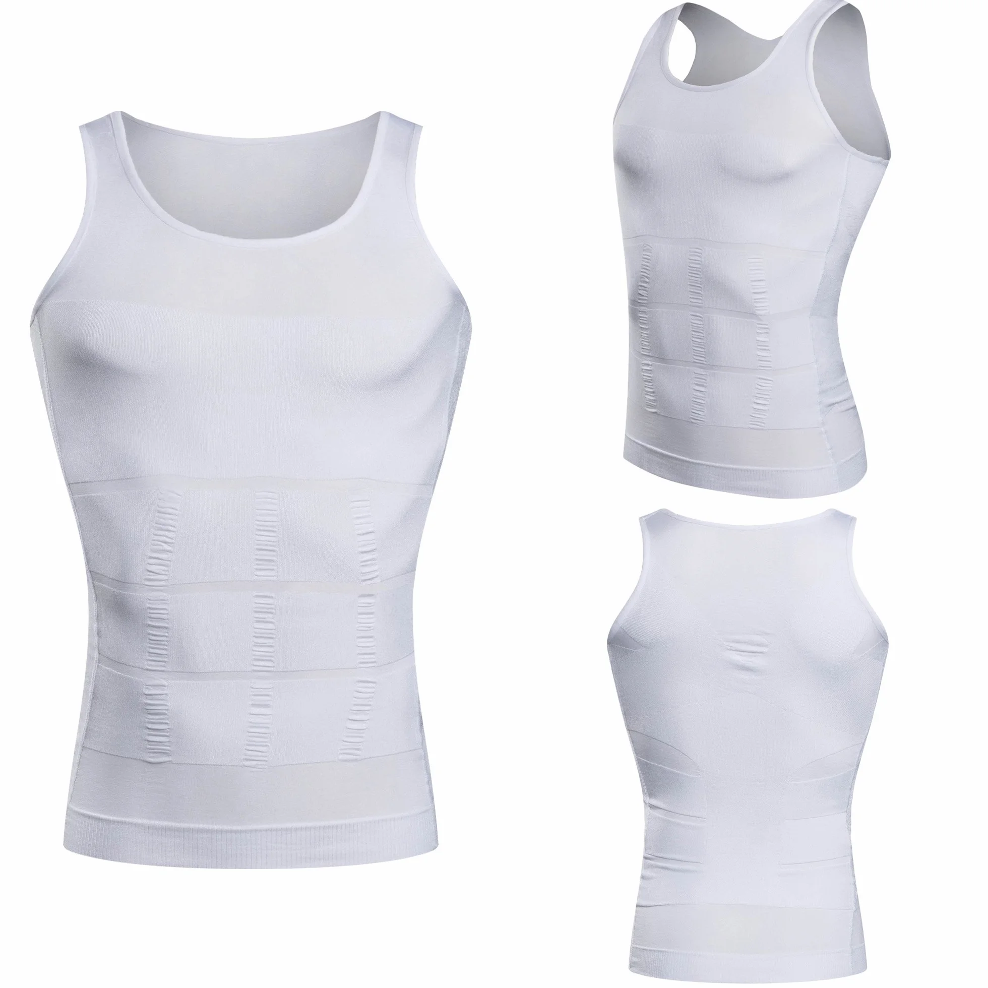 HANERDUN Tank Top Ginekomastia Kompresja Ukrywanie Piersi Mężczyźni Bielizna modelująca Moobs Spłaszcza Cały Brzuch Wyszczula talię i Maska Krzywe