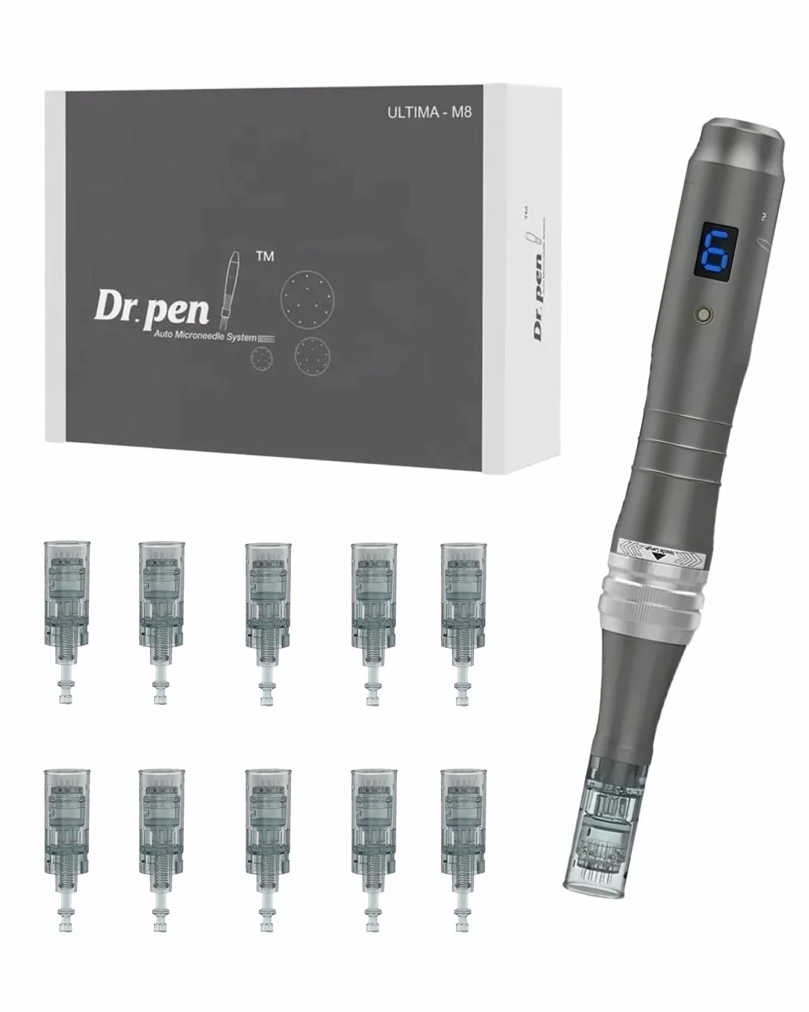 Dr.Pen Ultima M8 Microneedling Pen, Elektryczny Microneedling Pen, Zasilanie Przewodowe lub Bezprzewodowe, z 10 Wkładami