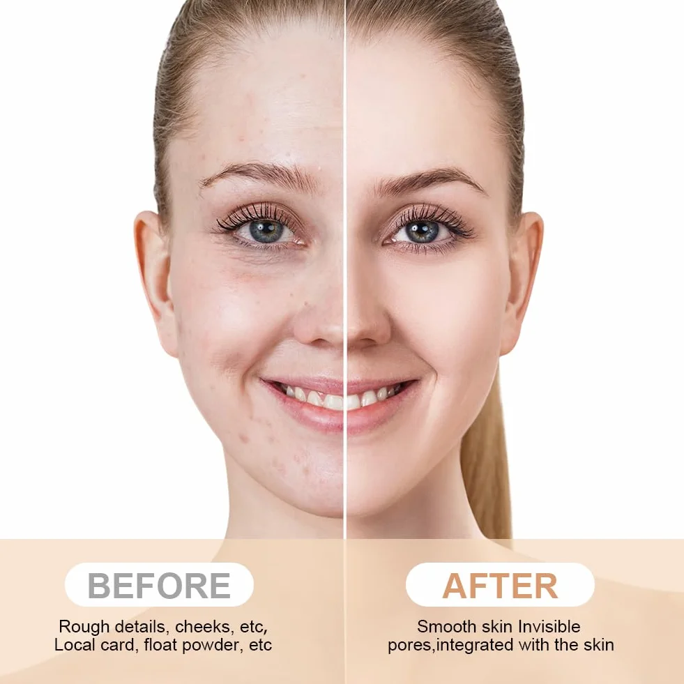 Poduszka powietrzna z głową grzyba CC Cream, Beauty Mushroom, kremowa poduszka powietrzna, podkład, korektor, krem BB, nawilżający, rozjaśniający, równomierny odcień skóry (kość słoniowa)
