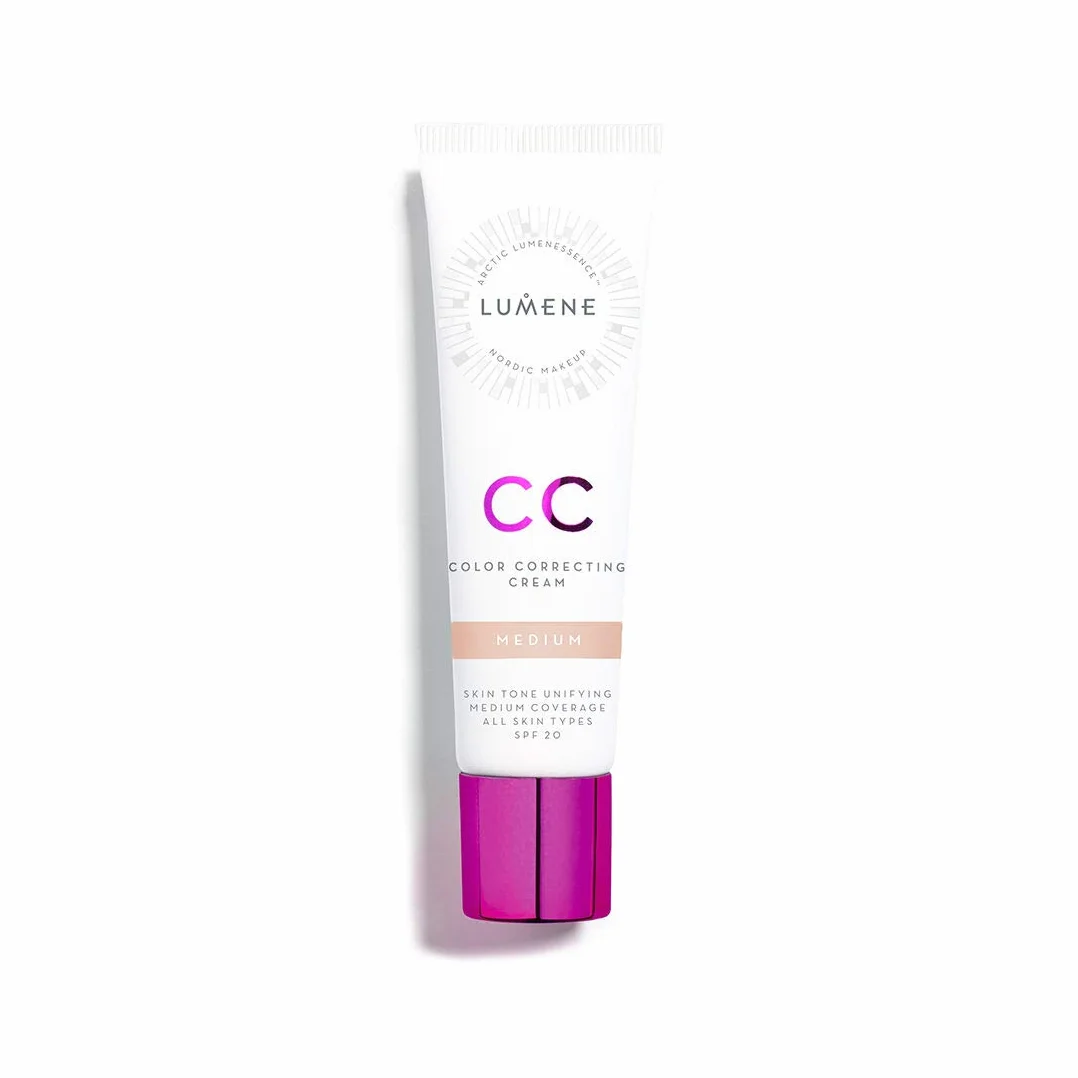 Lumene CC Color Correcting Cream nasycony czystą arktyczną wodą wiosenną – średnie pokrycie 6 w 1 do wszystkich rodzajów skóry, LSF 20-30 ml/1,0FL