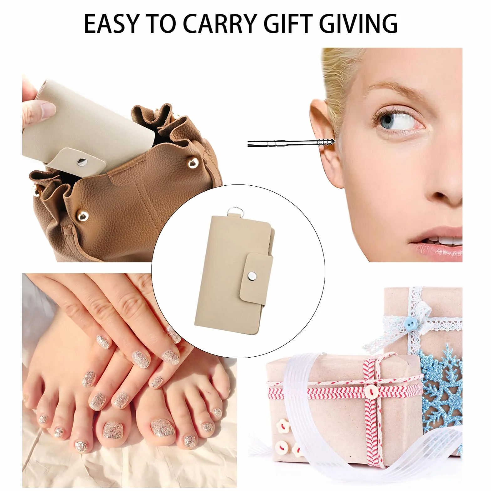 zestaw do manicure 10-częściowy z sztucznej skóry, idealny na każdą podróż! Obcinacz do paznokci, ultra Wide Jaw Opening, obcinacz do paznokci u rąk i stóp, stal szlachetna premium