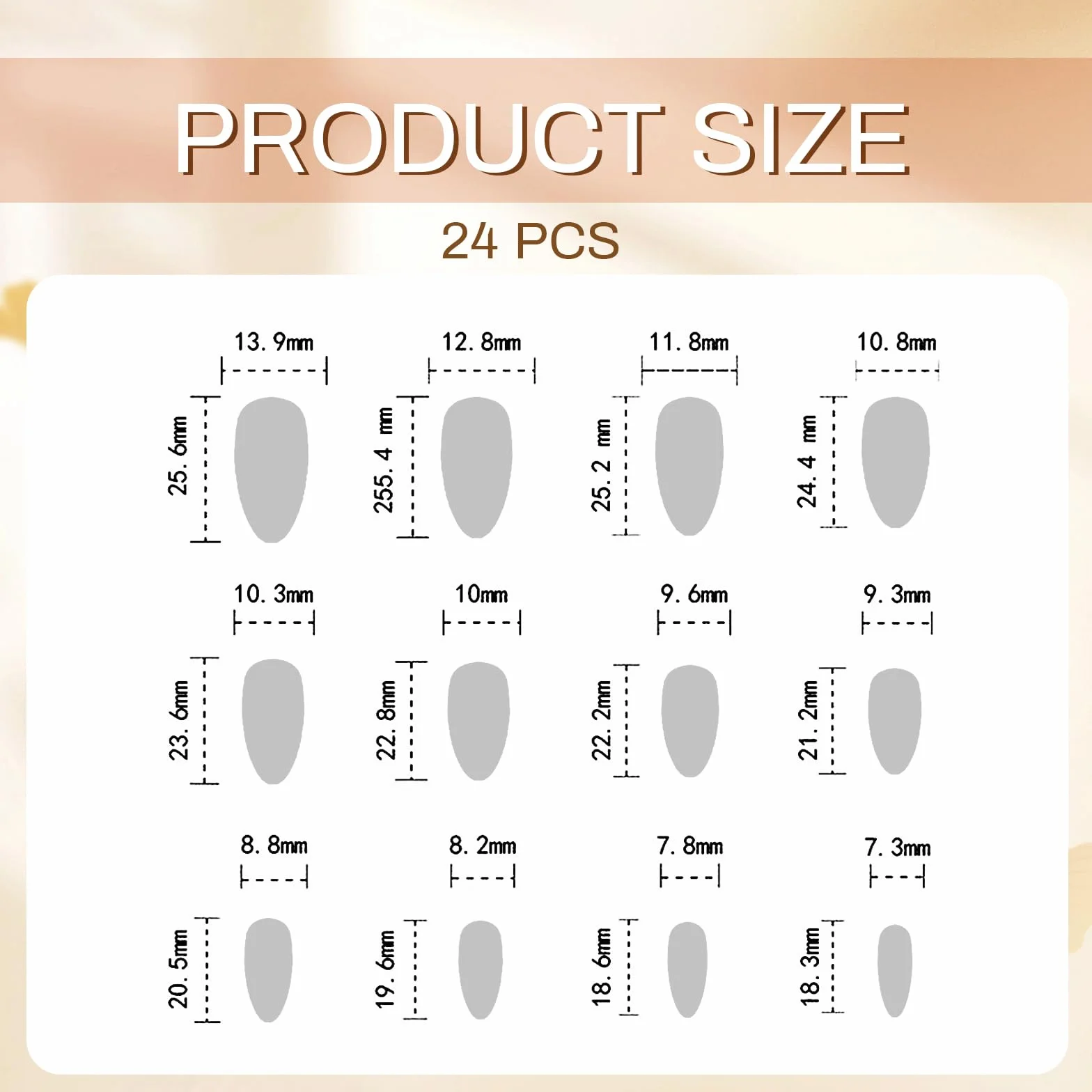 GlamRays 24 sztuki Brown Press on Nails Leo średni mandaryński sztuczne paznokcie nadruk lampart paznokcie jesień klejone paznokcie akrylowe Stiletto sztuczne paznokcie
