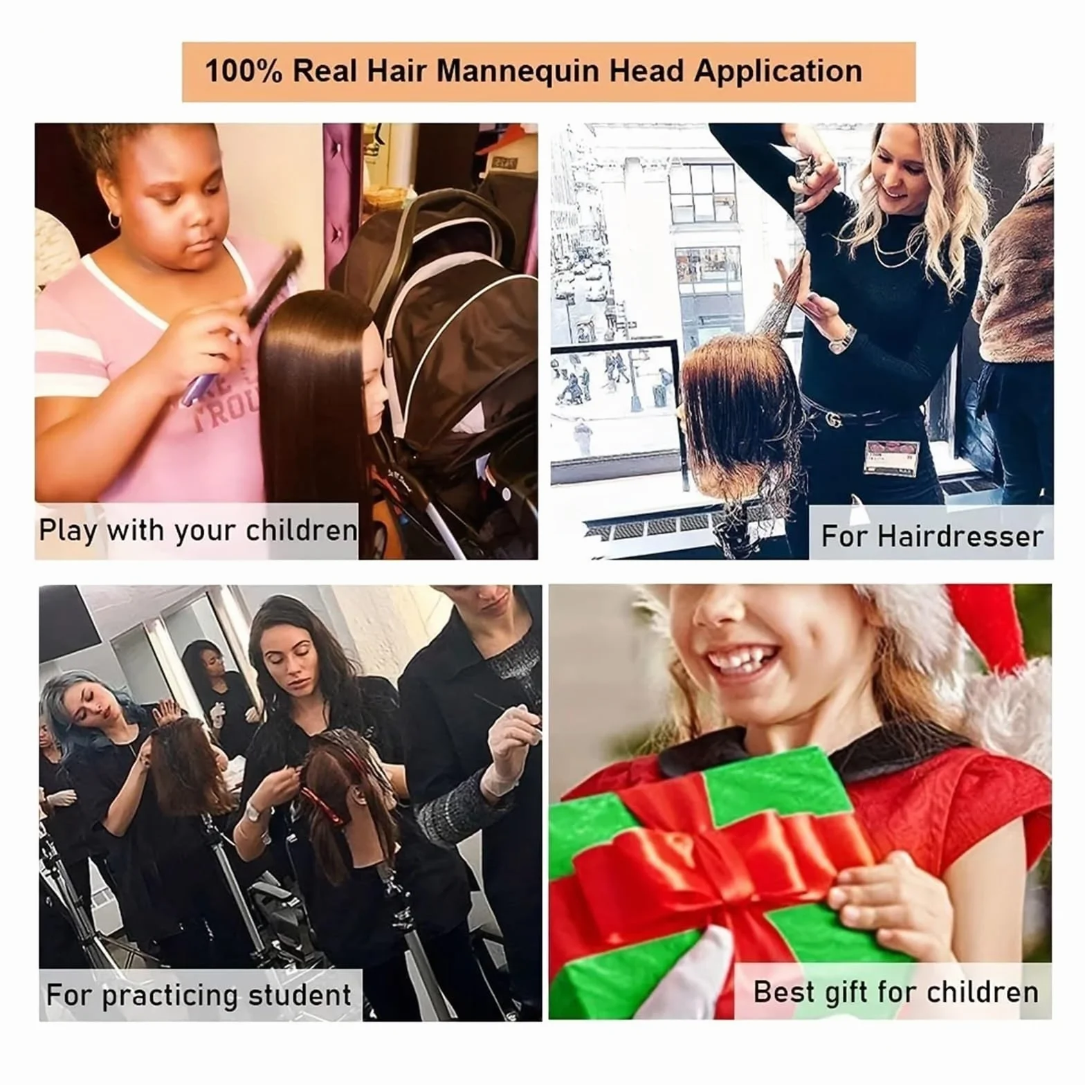 African mannequin head curly hair with display stand practice braiding hair styling