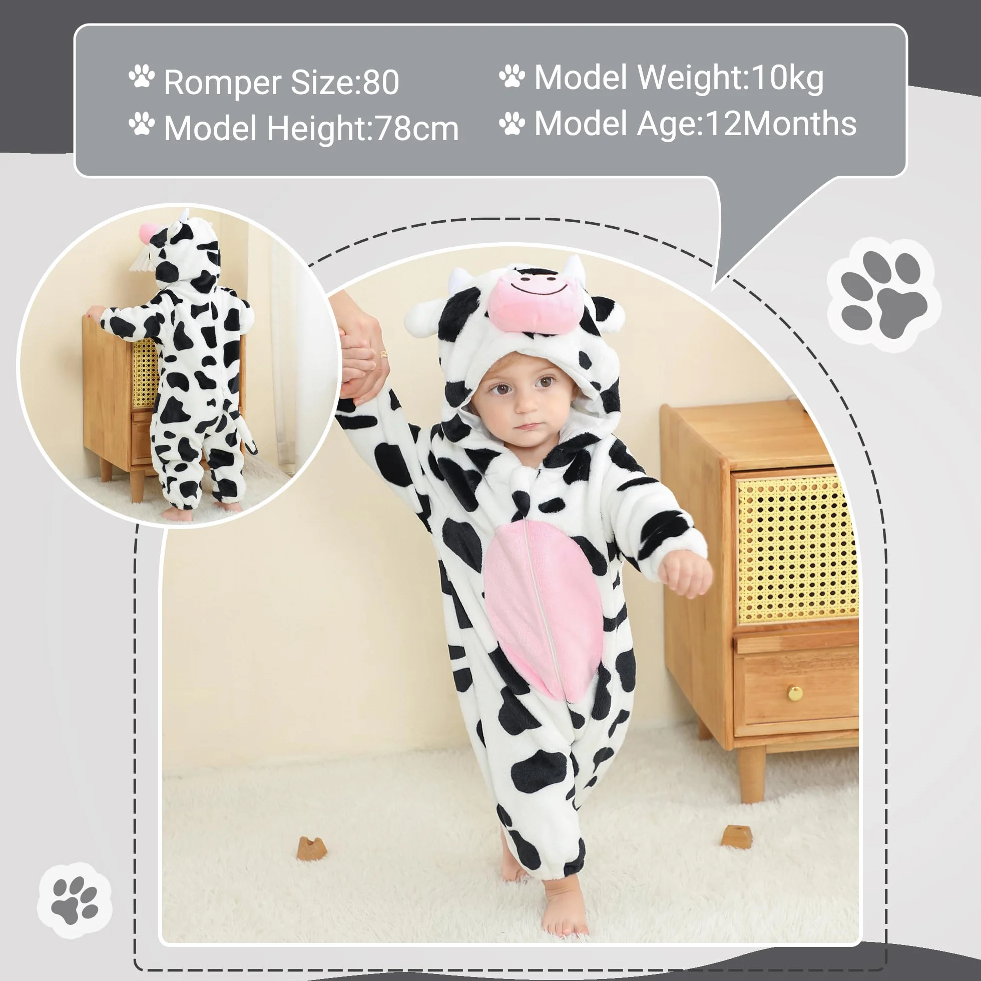 Kombinezon zimowy unisex z kapturem 2-36 miesięcy