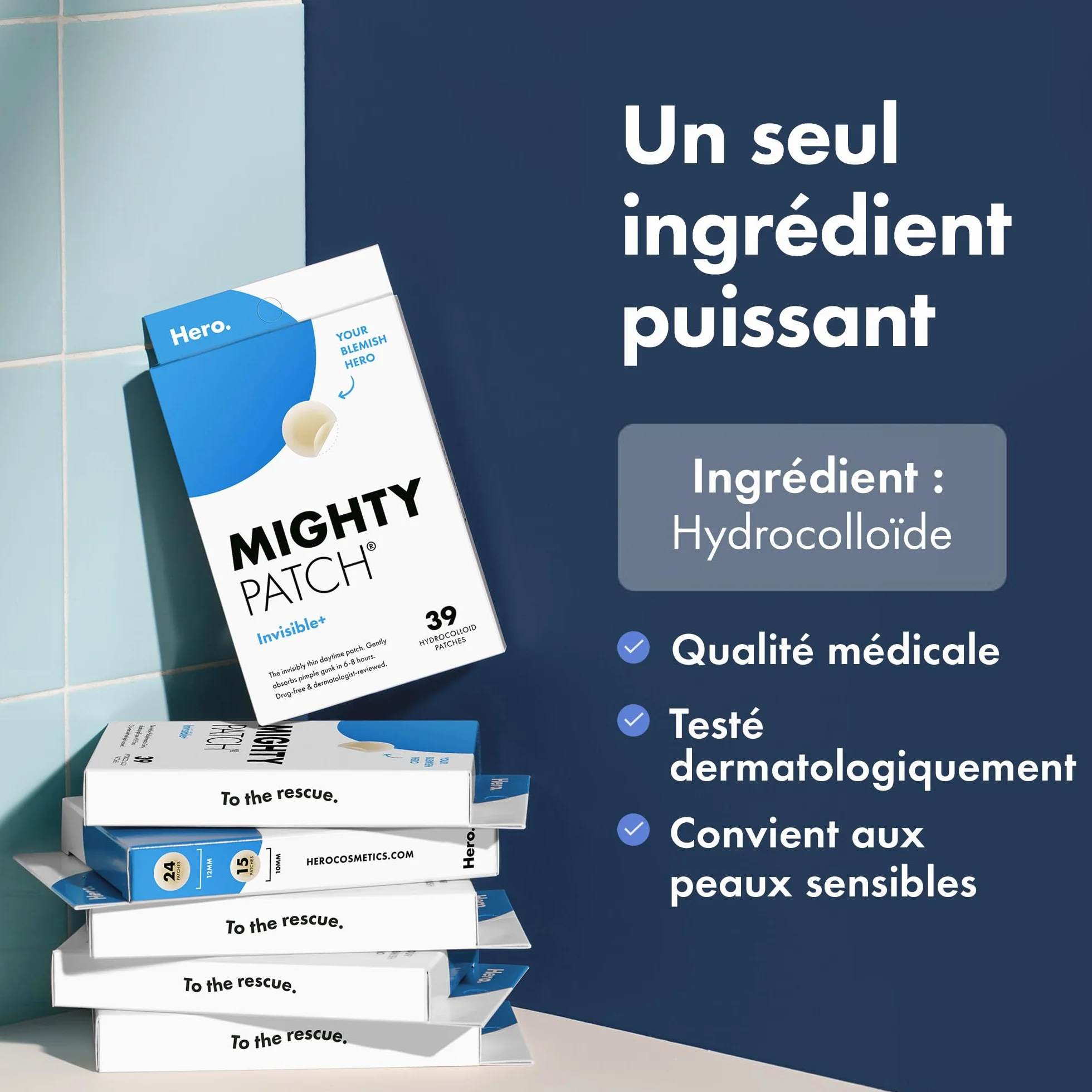 Hero Cosmetics Mighty Patch Invisible+ Spot Patches hydrokoloidowe przezroczyste plastry na trądzik