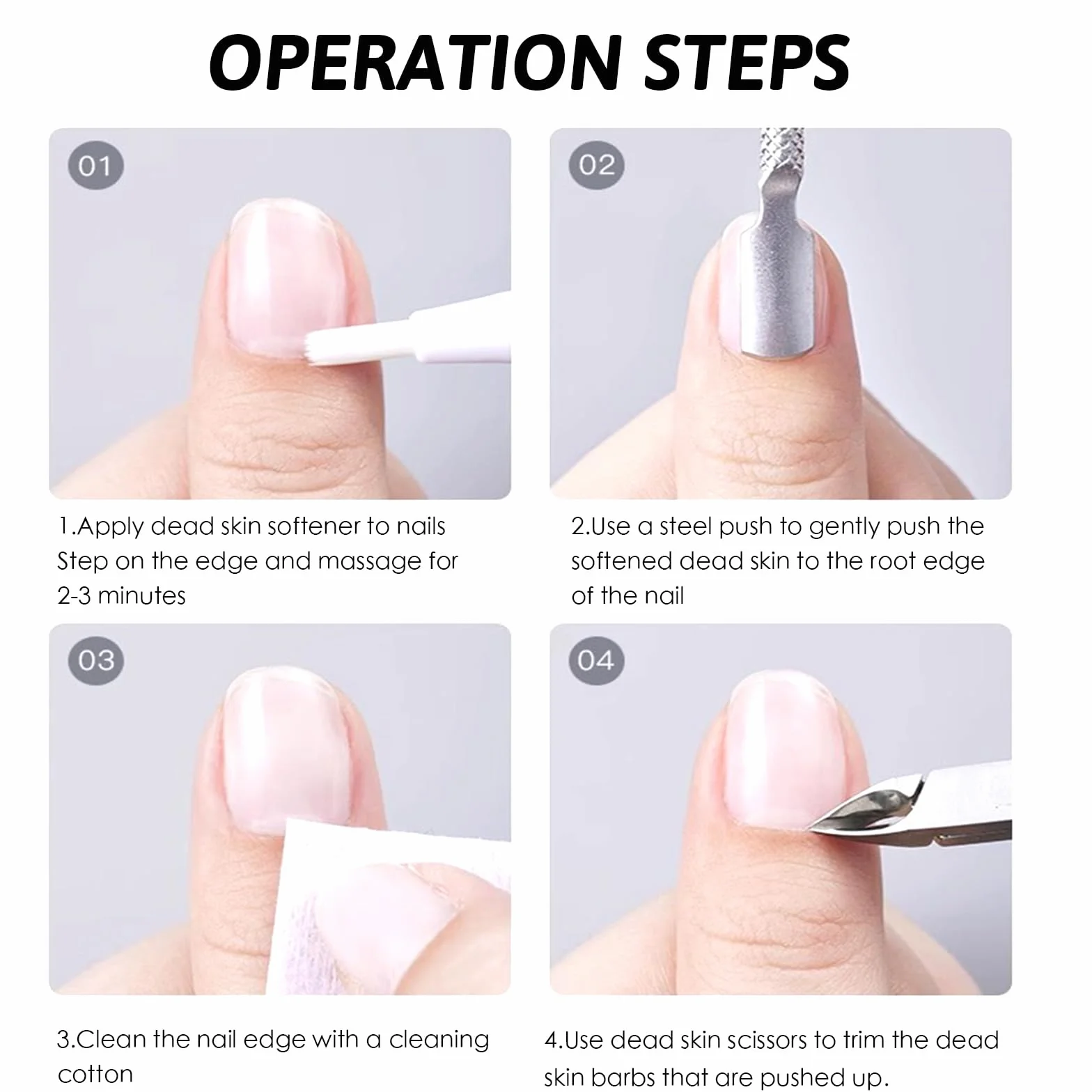 Nożyczki do skóry, Profesjonalne szczypce do skórek ze stali nierdzewnej, Różowy gradient, Pedicure i manicure