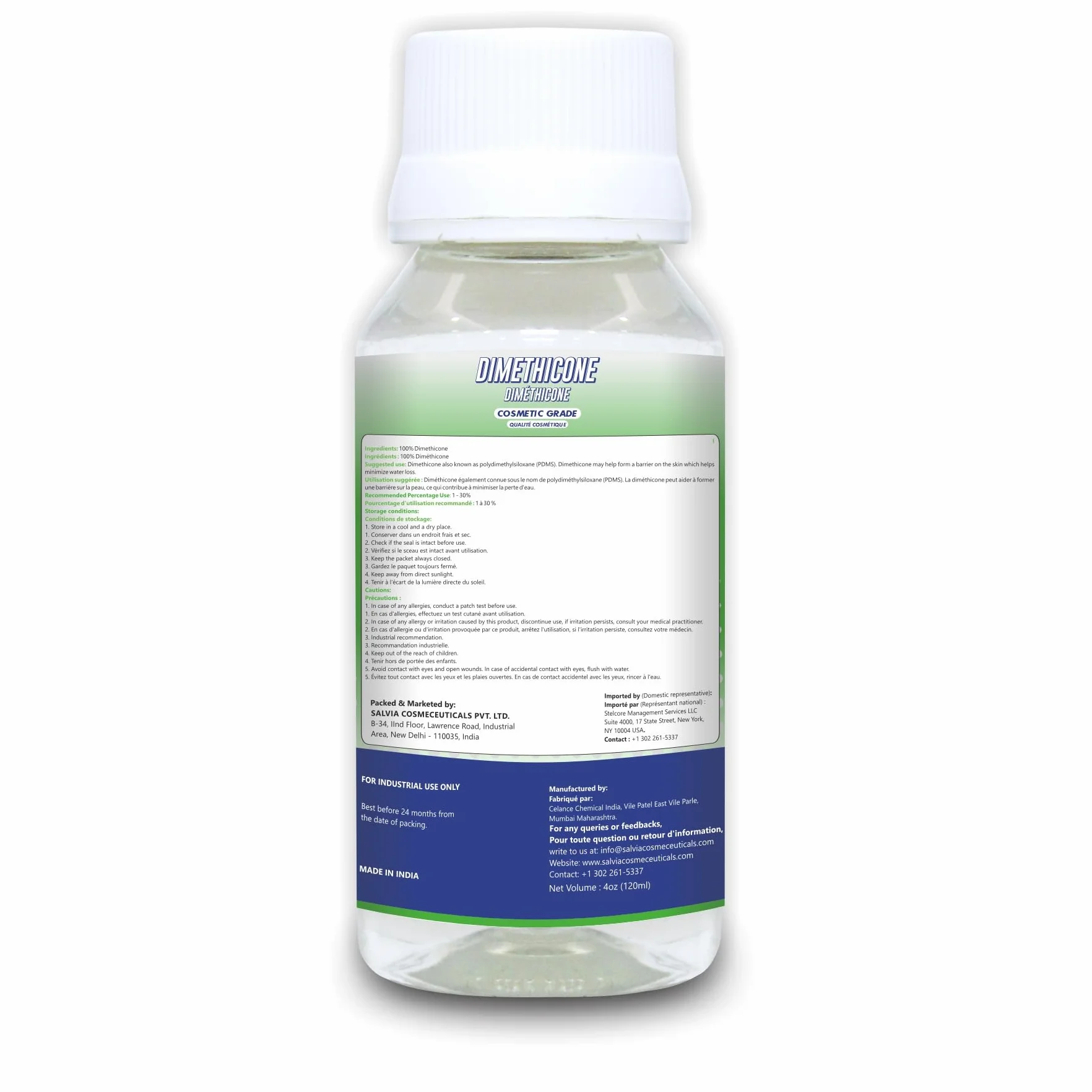 Dimethicone – Cosmetic Grade Silicone for DIY Skincare, serum do włosów i makijażu | 120 ml