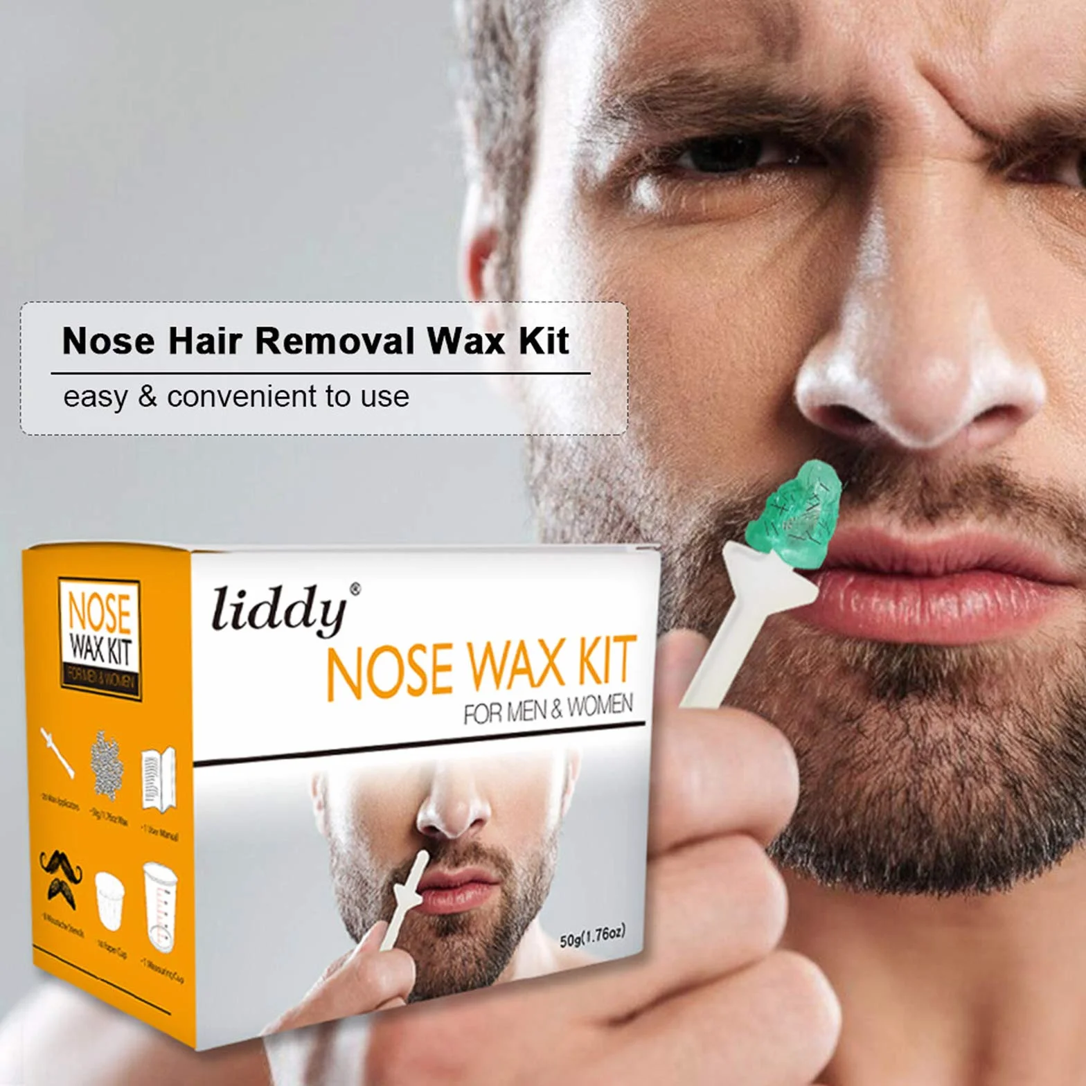 Wosk do włosów w nosie dla mężczyzn i kobiet Zestaw wosku do usuwania włosów w nosie Usuwacz włosów z nosa Wosk do włosów w nosie Nose Wax Set - Bezpieczny Szybki Bezbolesny