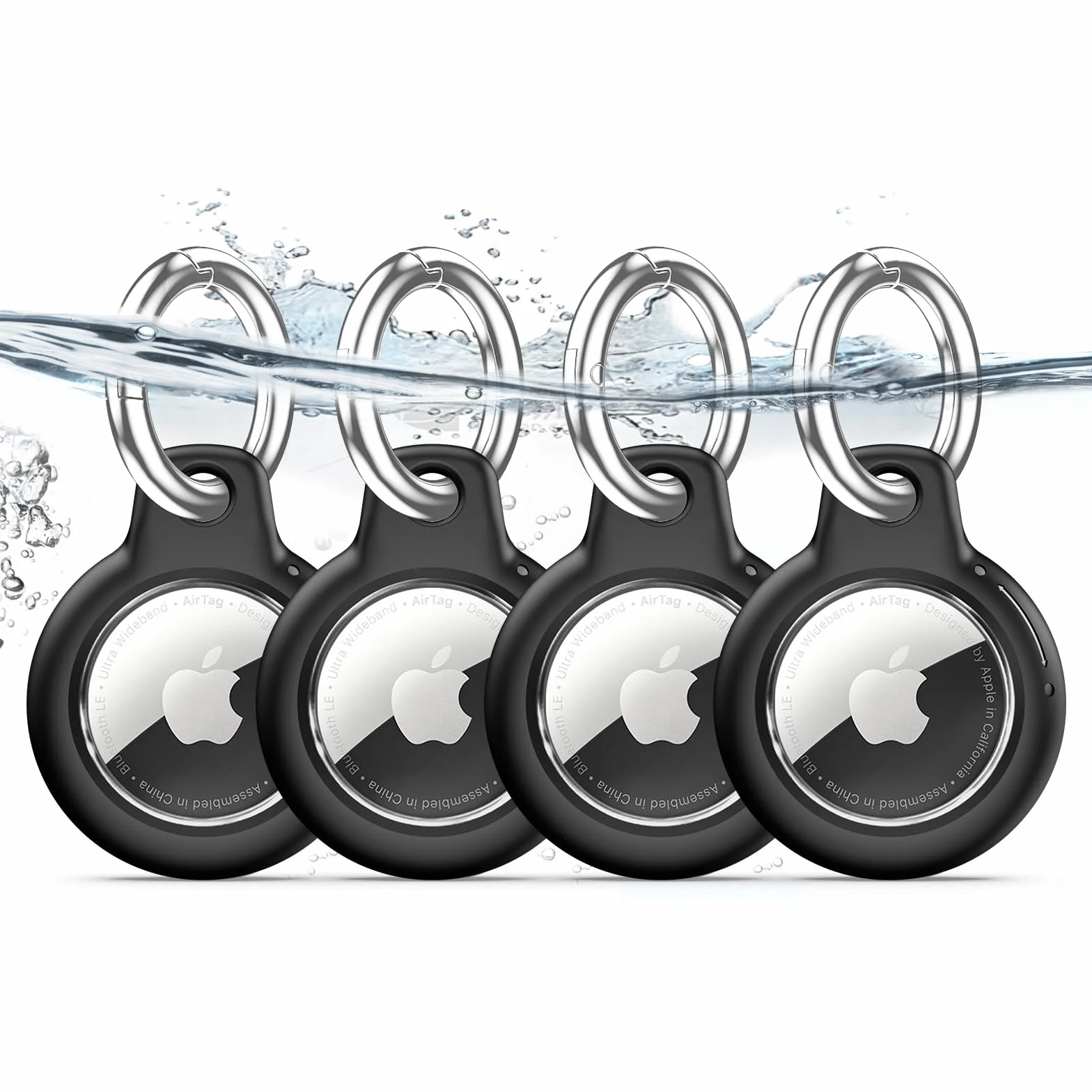Wodoszczelne etui do Apple Airtag Holder z blokadą, Airtag zawieszka breloczek do kluczy Case with Keychain do bagażu/roweru/zwierząt domowych