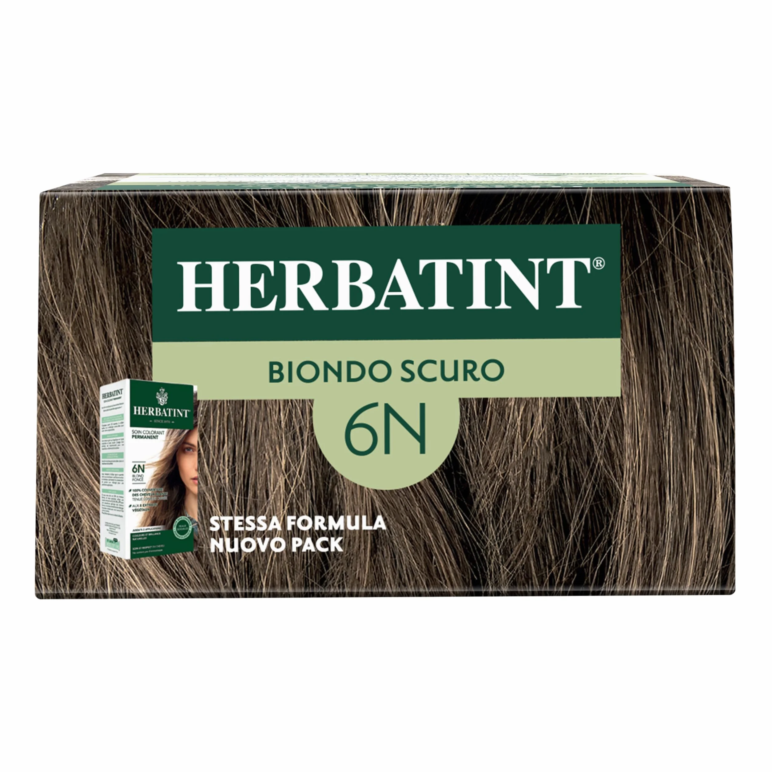 Herbatint Żel do farbowania włosów 6N ciemny blond 170 ml bez amoniaku 100% białe włosy wrażliwa skóra 8 naturalne ekstrakty organiczne