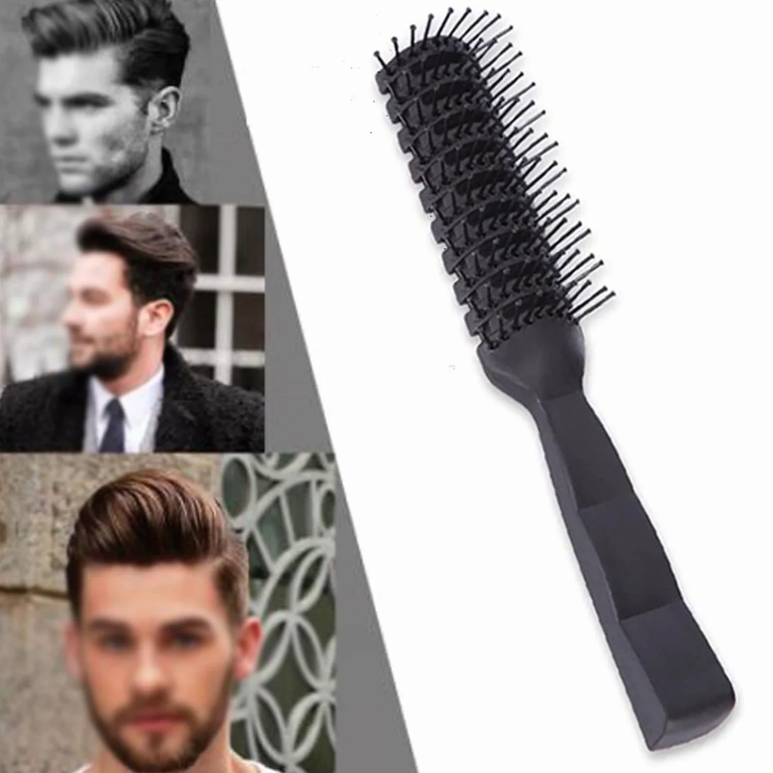 DieffematicSZ Grzebień 1pc Men Hair Brush Hairdressing BarberHeat Comb Hair Wig Styling Tool Comb Brush Massage Tools