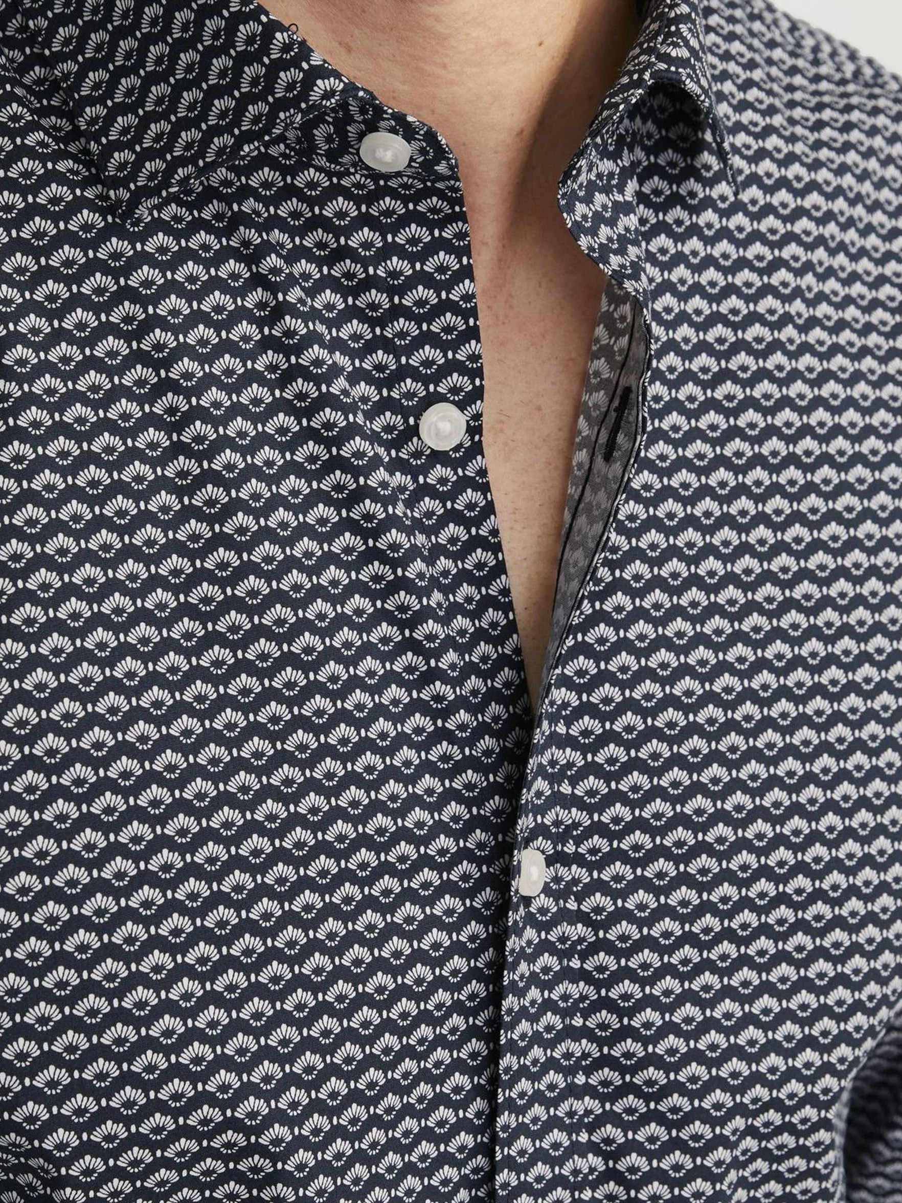 JACK & JONES Koszula Mężczyźni Jprblablackpool Stretch Shirt Ls Ss24 Sn