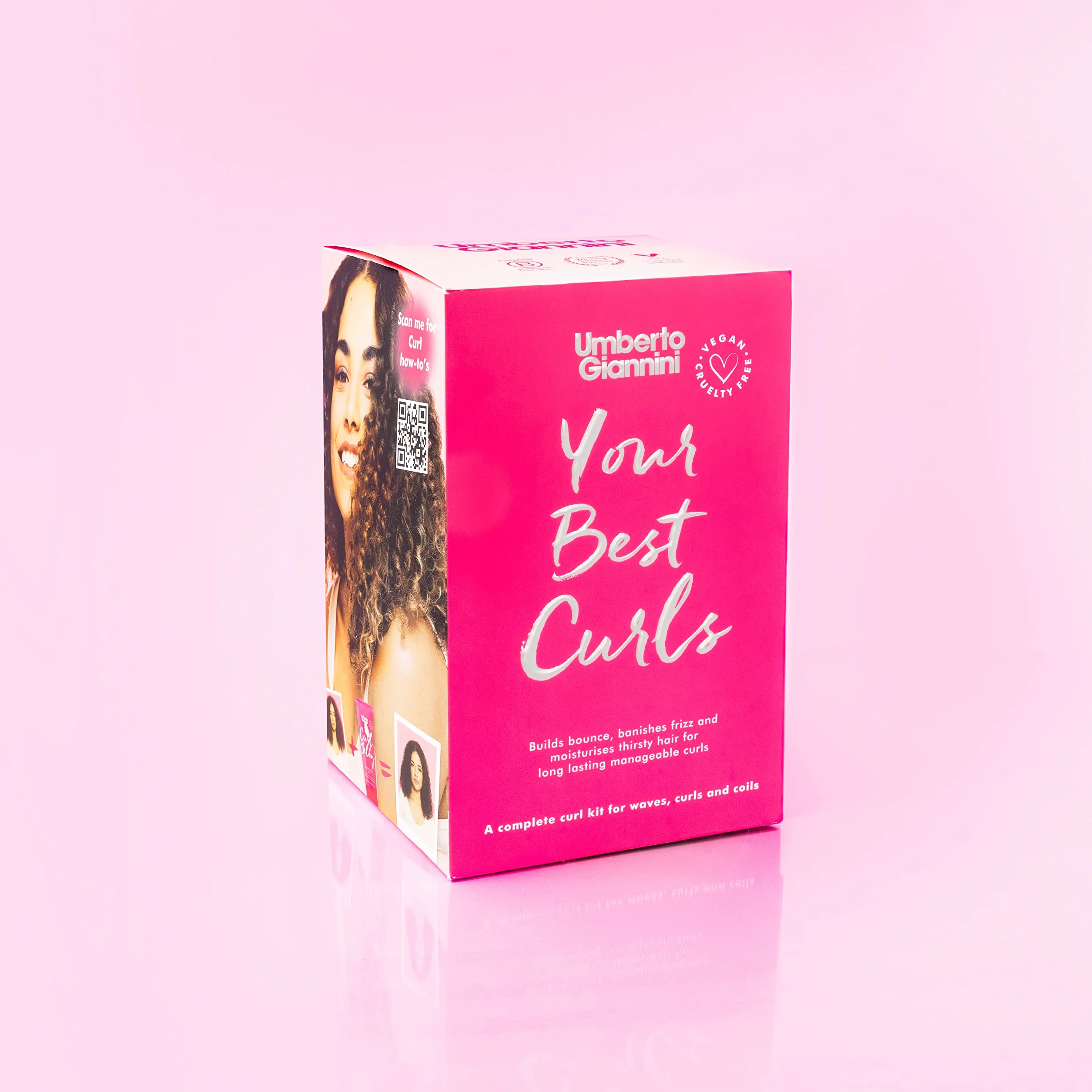 Umberto Giannini Your Best Curls Wash and Styling Curl Jelly zestaw upominkowy - wegański i wolny od okrucieństwa zestaw do fal, loków i zwojów (pudełko upominkowe, zestaw 6 produktów)