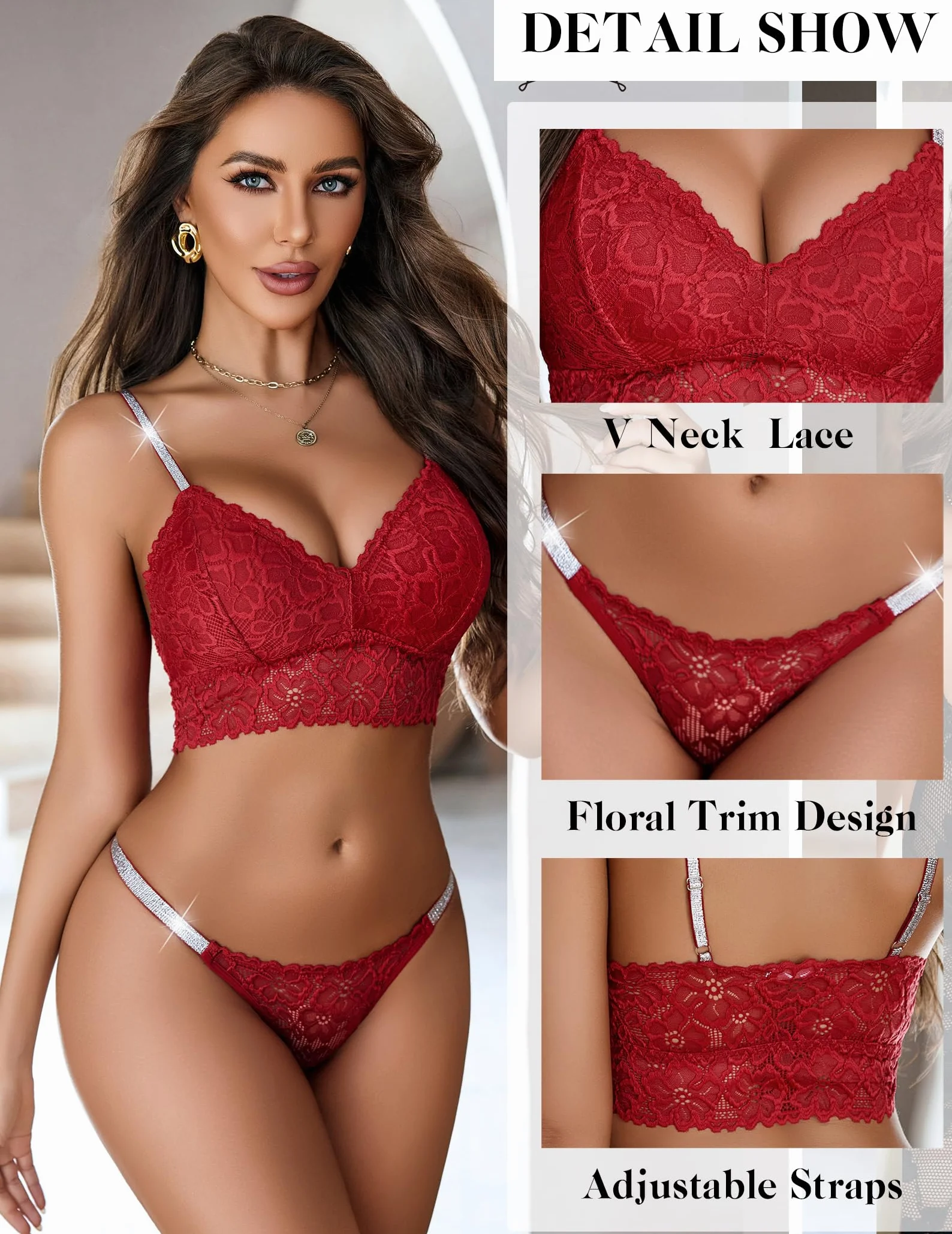 Avidlove Lace Underwear Set Bielizna damska Bielizna seksowna Babydoll