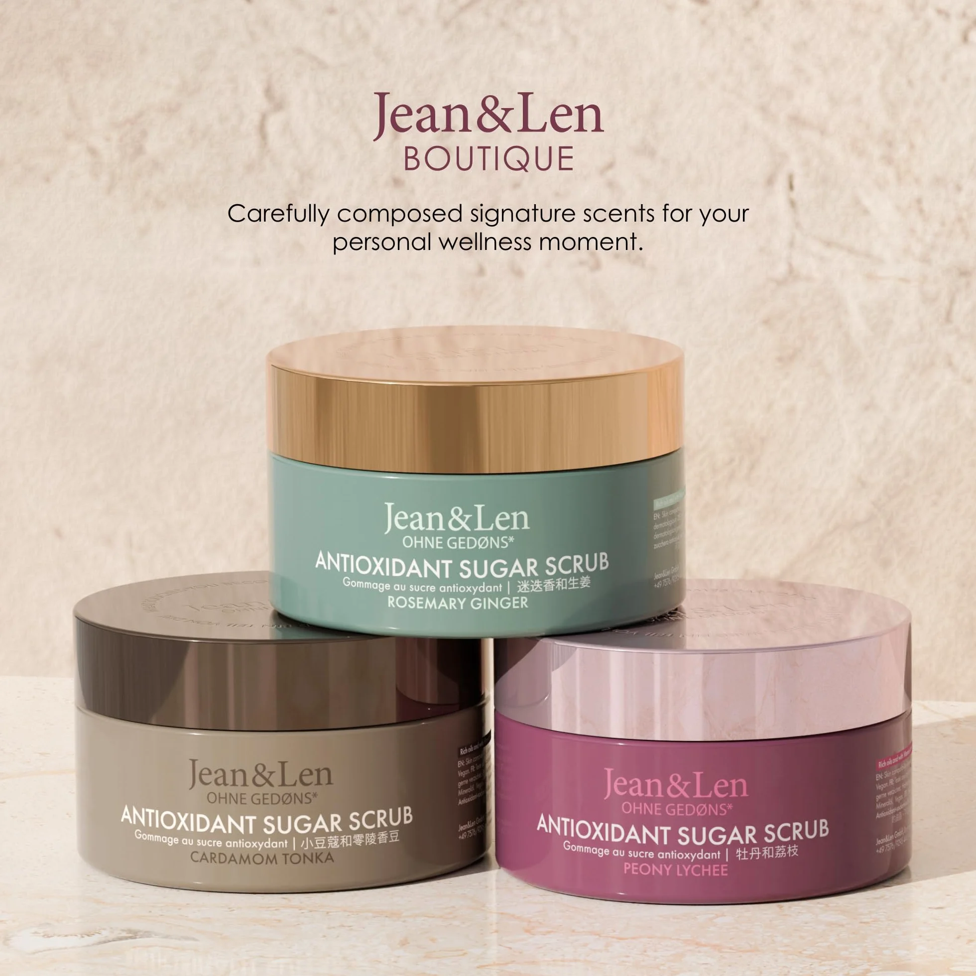 Jean & Len Peeling Cukrowy Peony & Lychee 200 ml