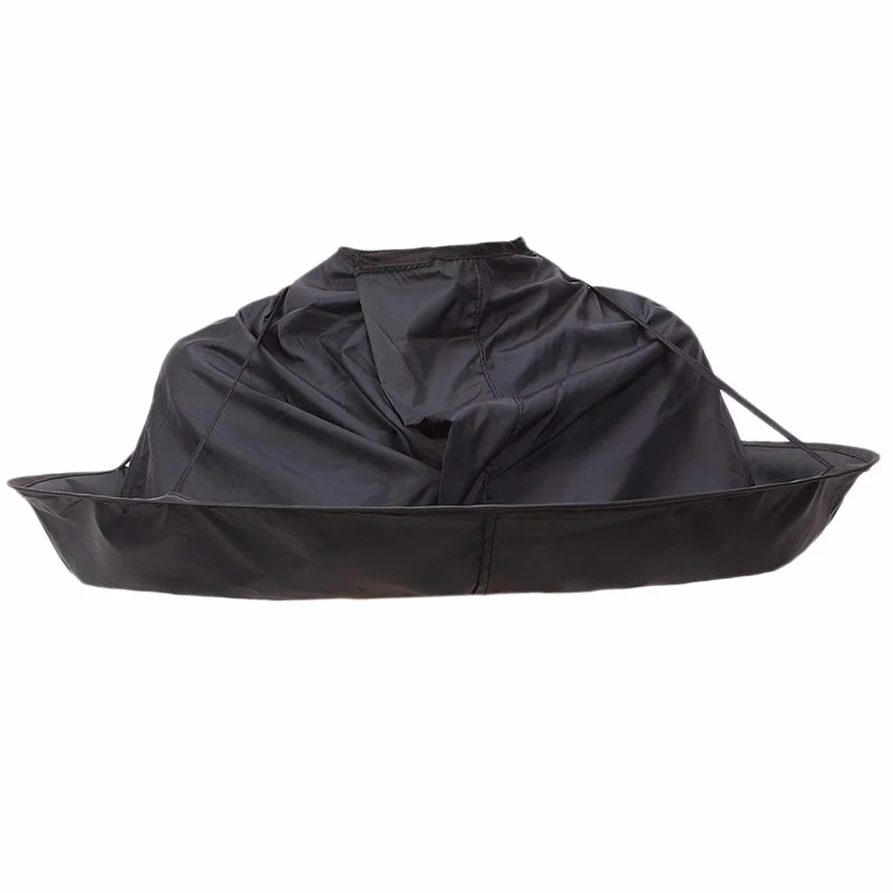 Pro Hair Cutting Cape Hair Catcher Fryzjerski Parasol Płaszcz Zestaw Czarny