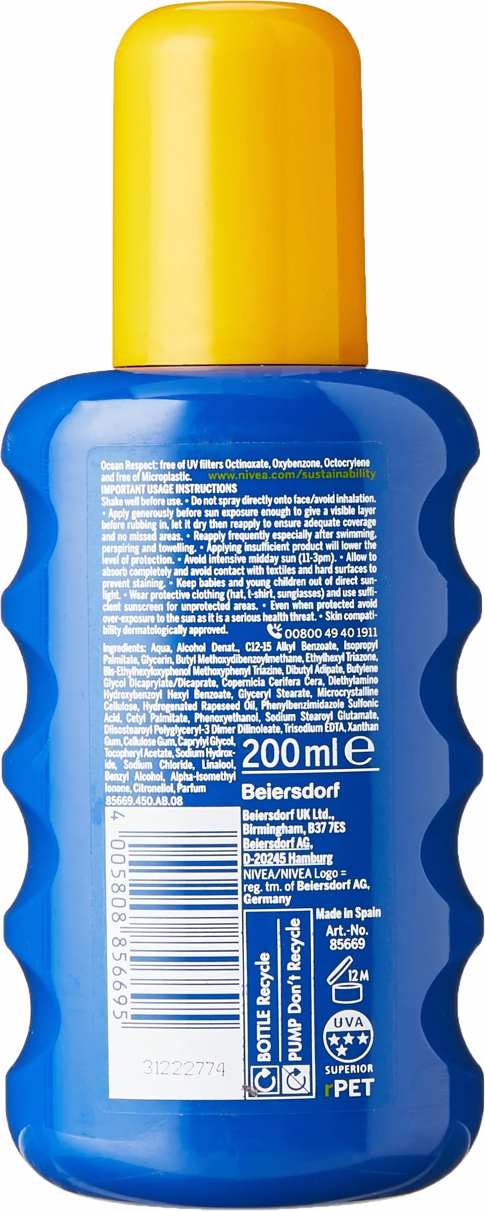 Nivea SUN Protect & Moisture Sun Filtr Przeciwsłoneczny 200 ml